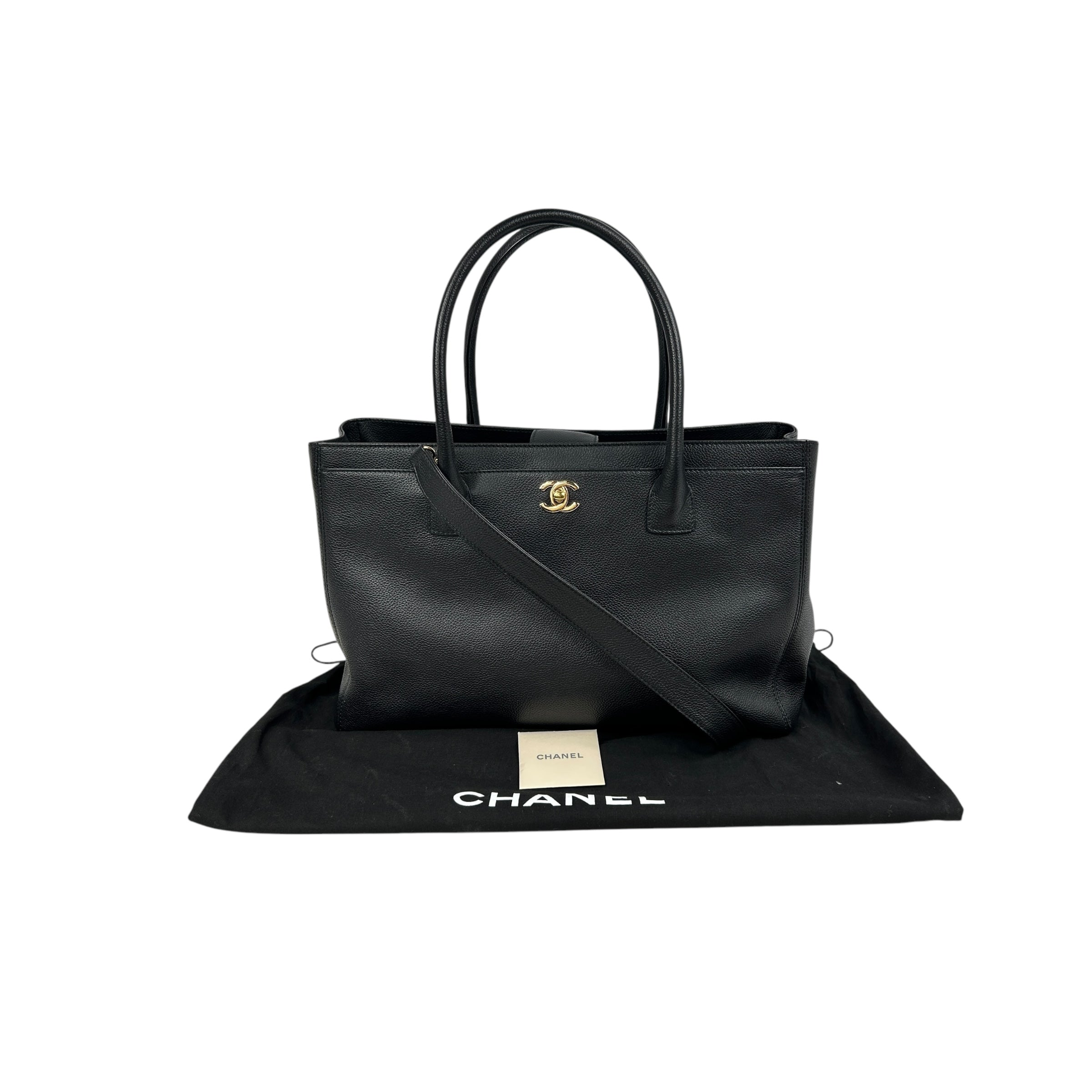 Black Caviar Executive Cerf Tote Bag w/GHW