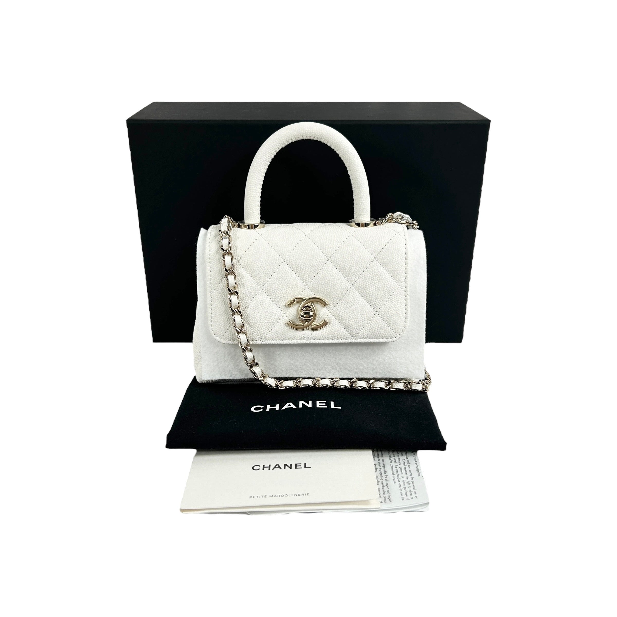 White Caviar Extra Mini Coco Handle w/LGHW