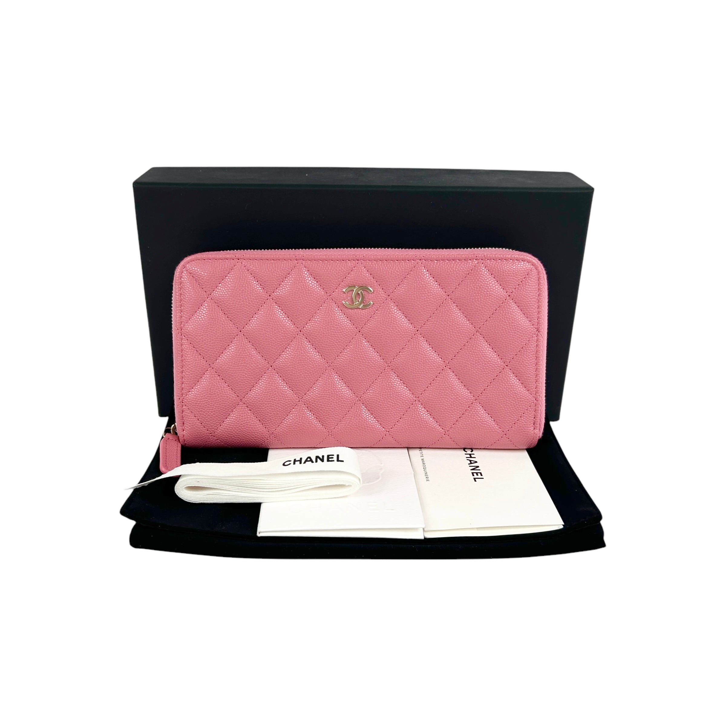 Pink Caviar Long Zippy Wallet