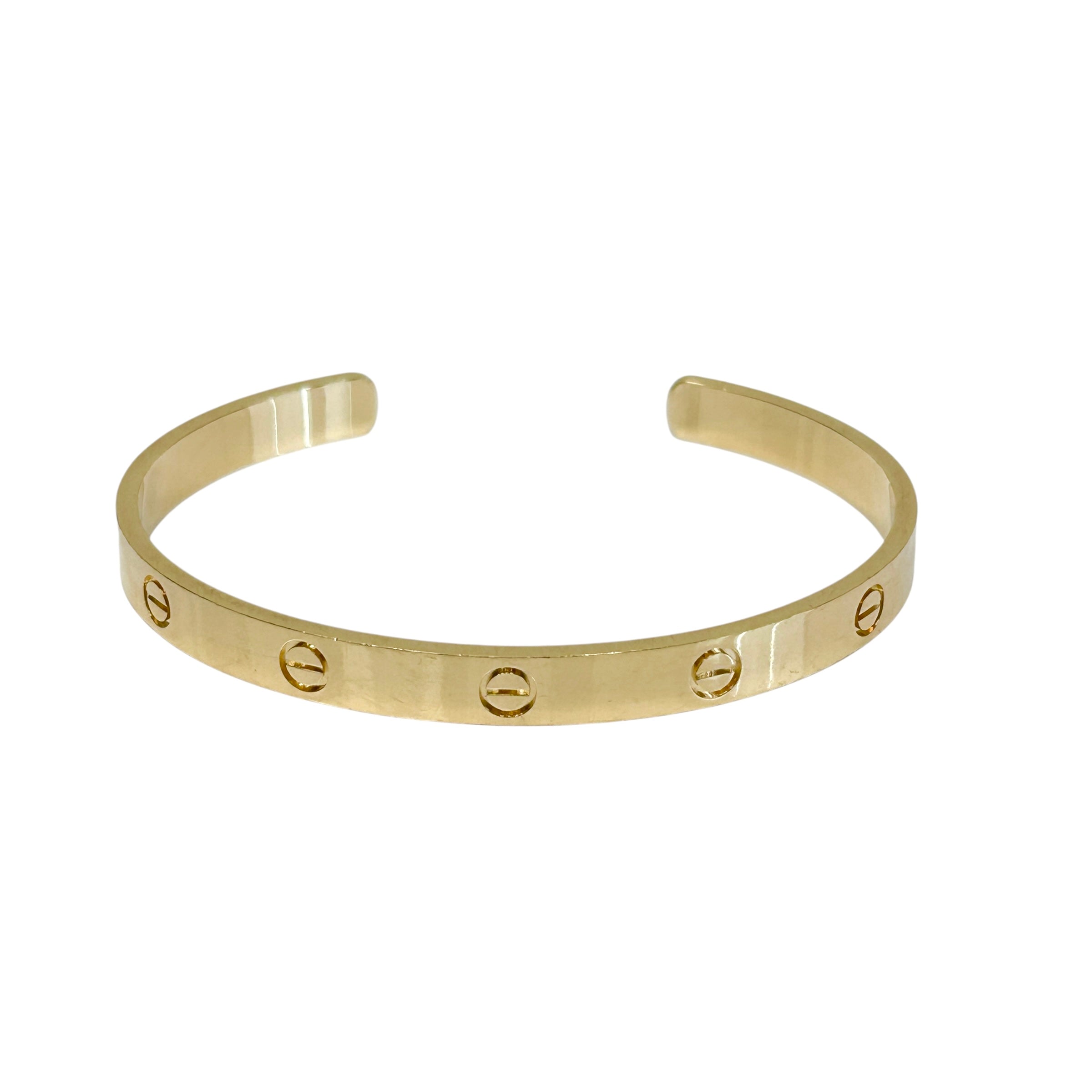 18k Yellow Gold Love Cuff Bracelet