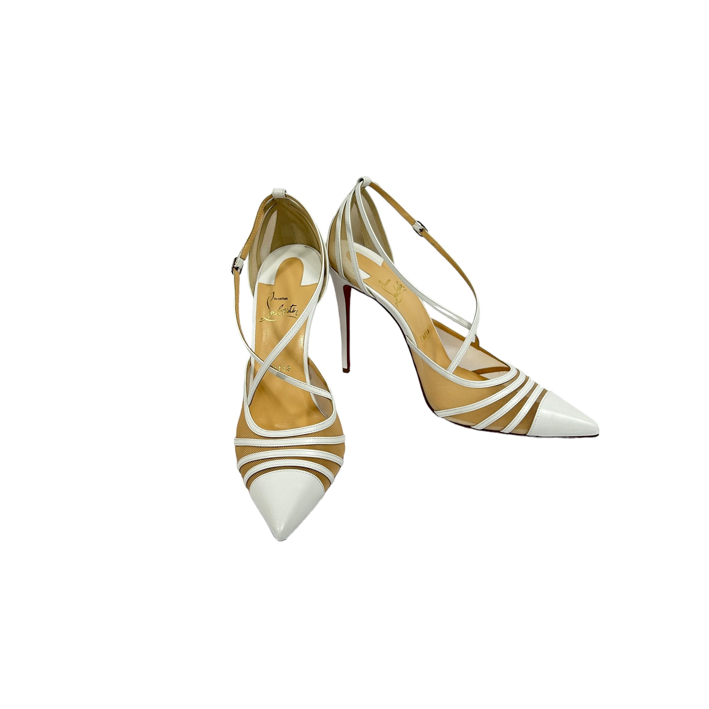 White Theodorella 100 Pointed Toe Pumps