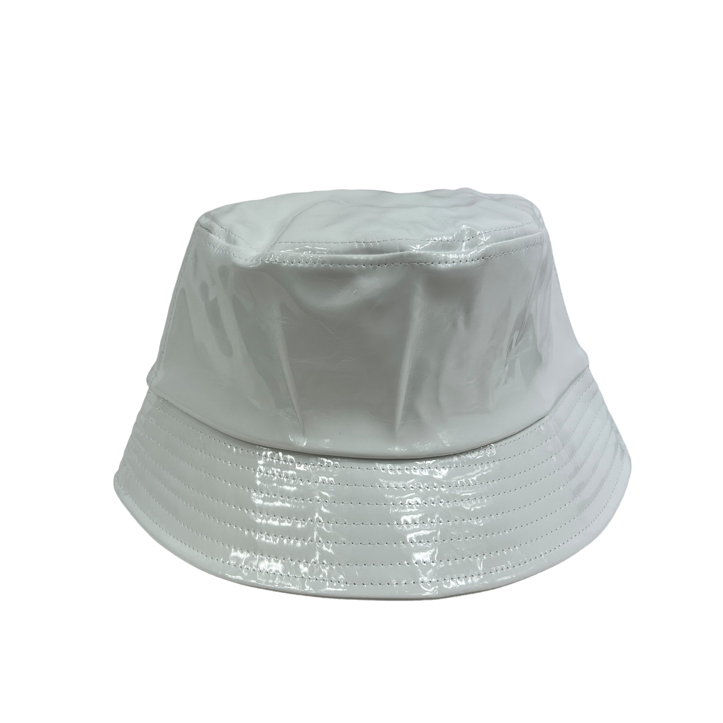 PRETTYLITTLETHING White Vinyl Bucket Hat