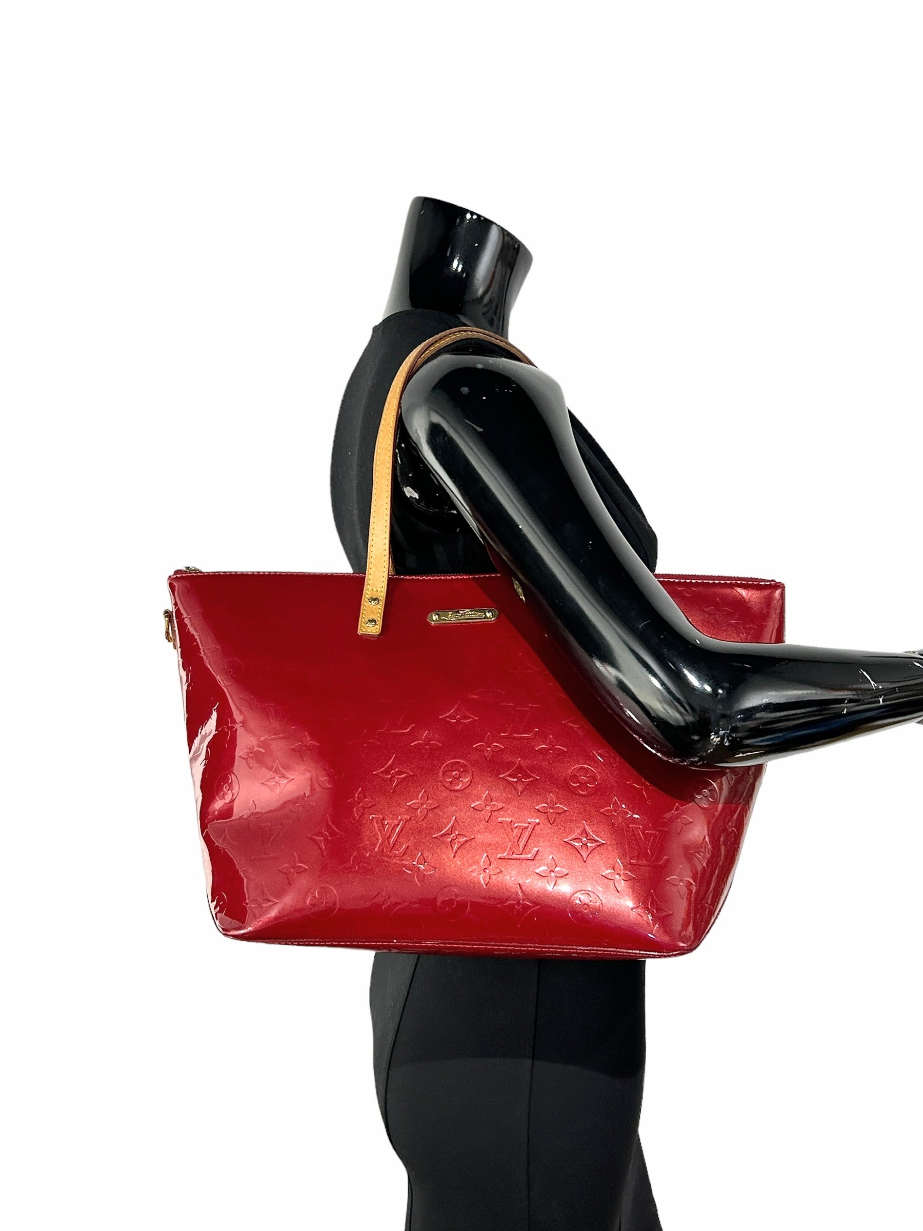 Red Patent Empriente Leather Tote W/GHW