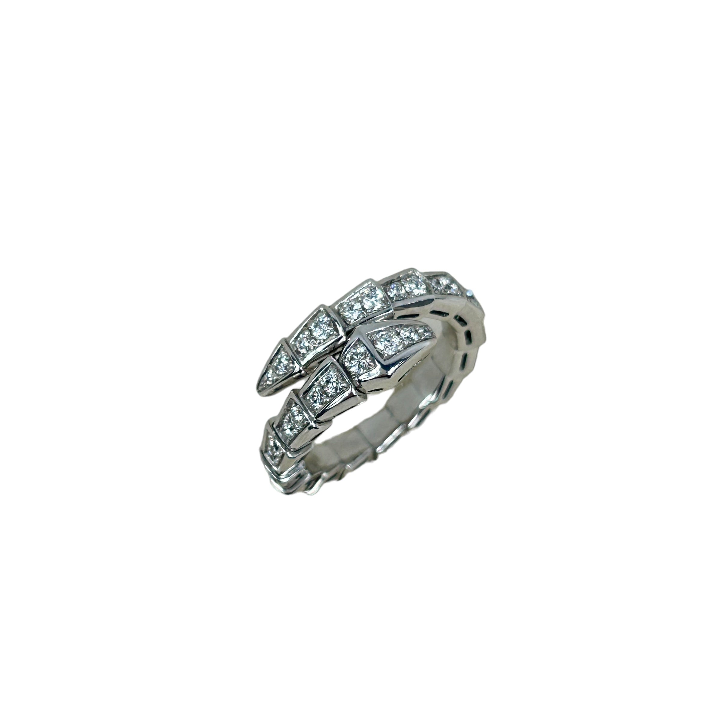 Serpenti Viper Diamond and 18K White Gold Ring