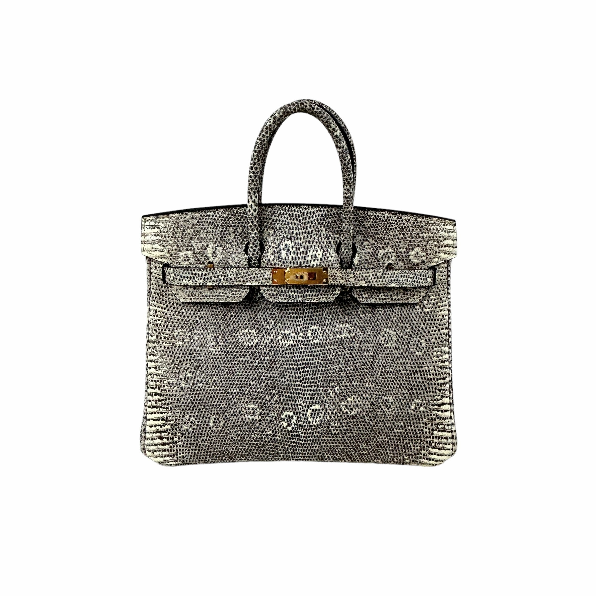 Lizard Natura Lisse Birkin 25 W/GHW