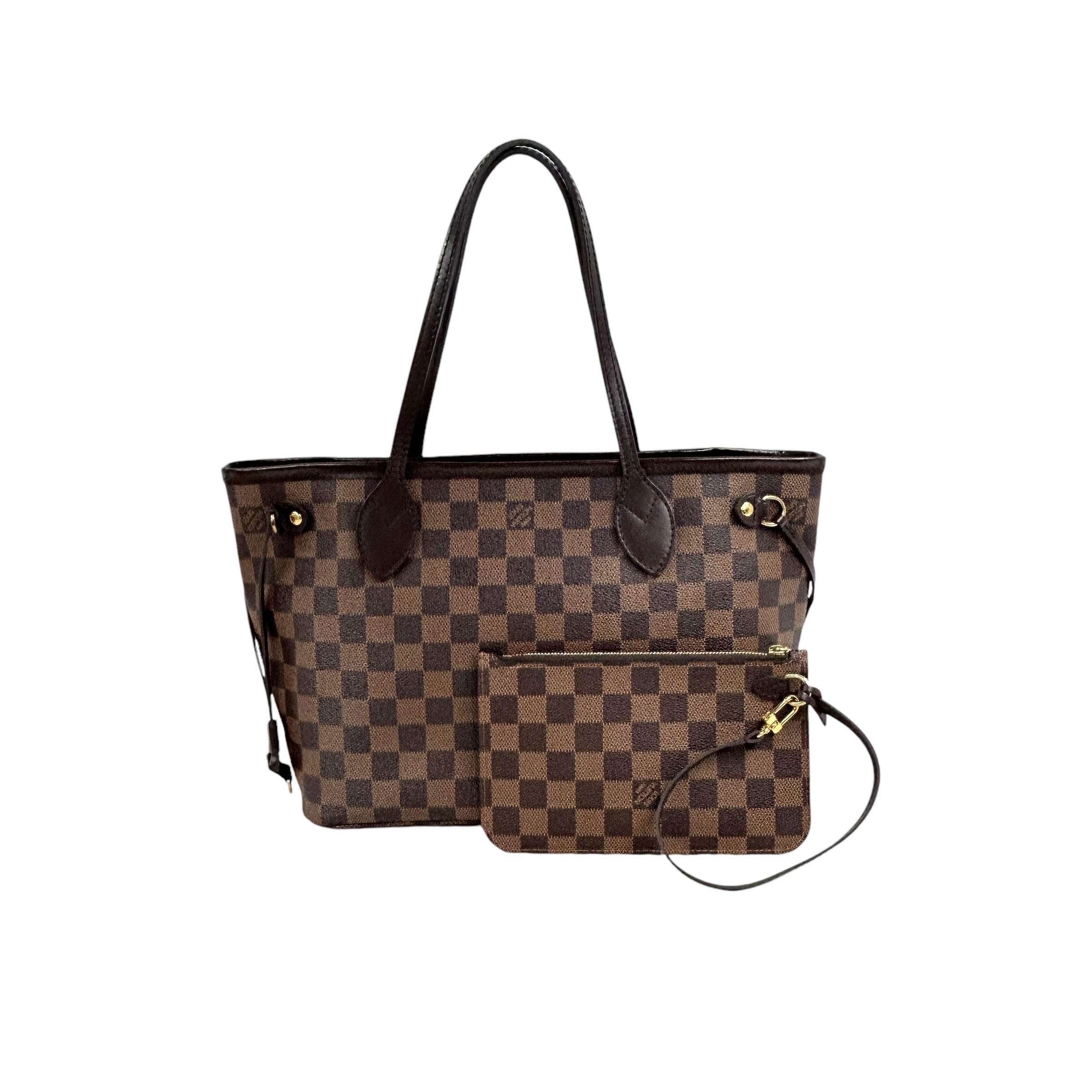 Damier Ebene Coated Canvas Neverfull PM W/GHW