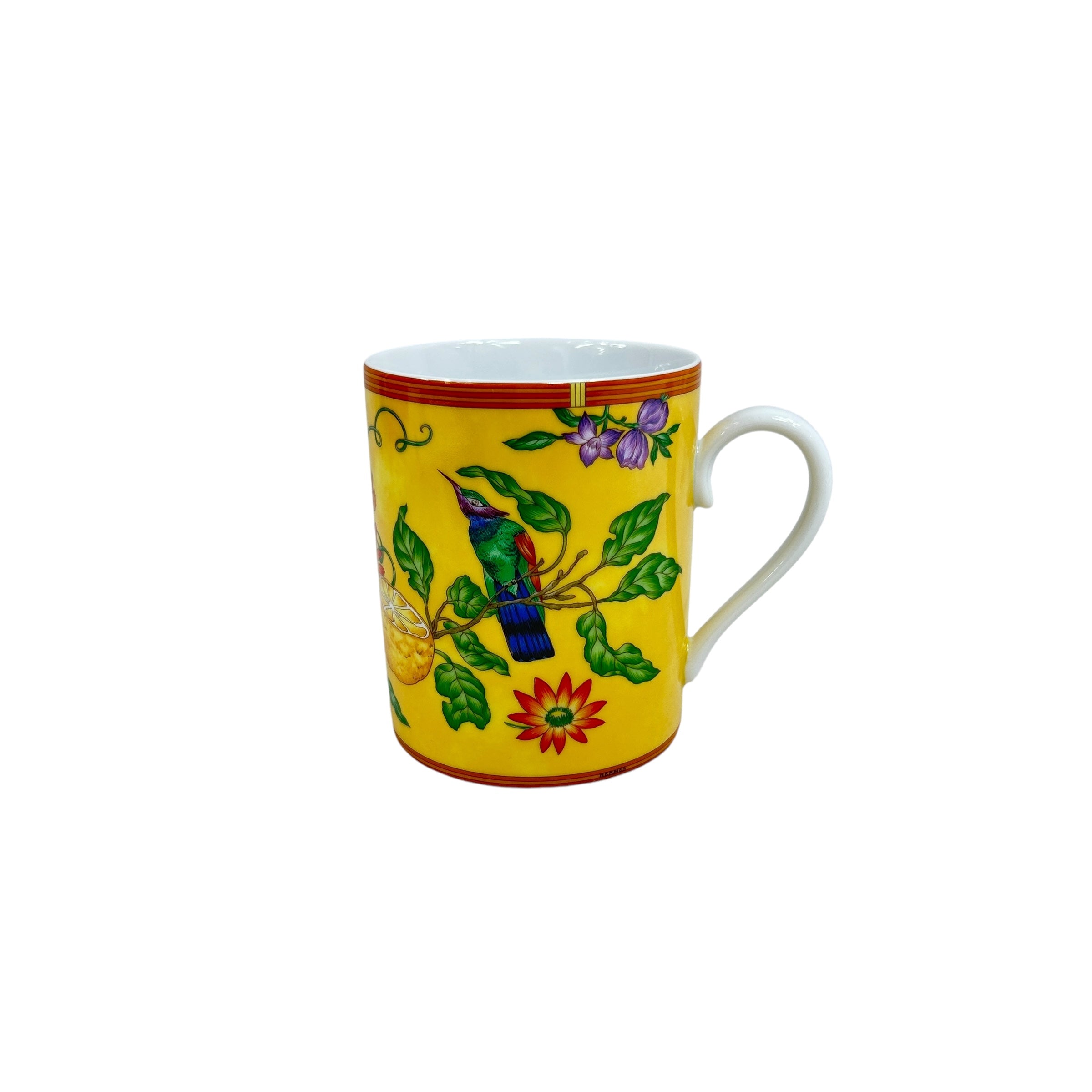 Yellow/Green/Orange “La Siesta Hermes” Porcelain Mug