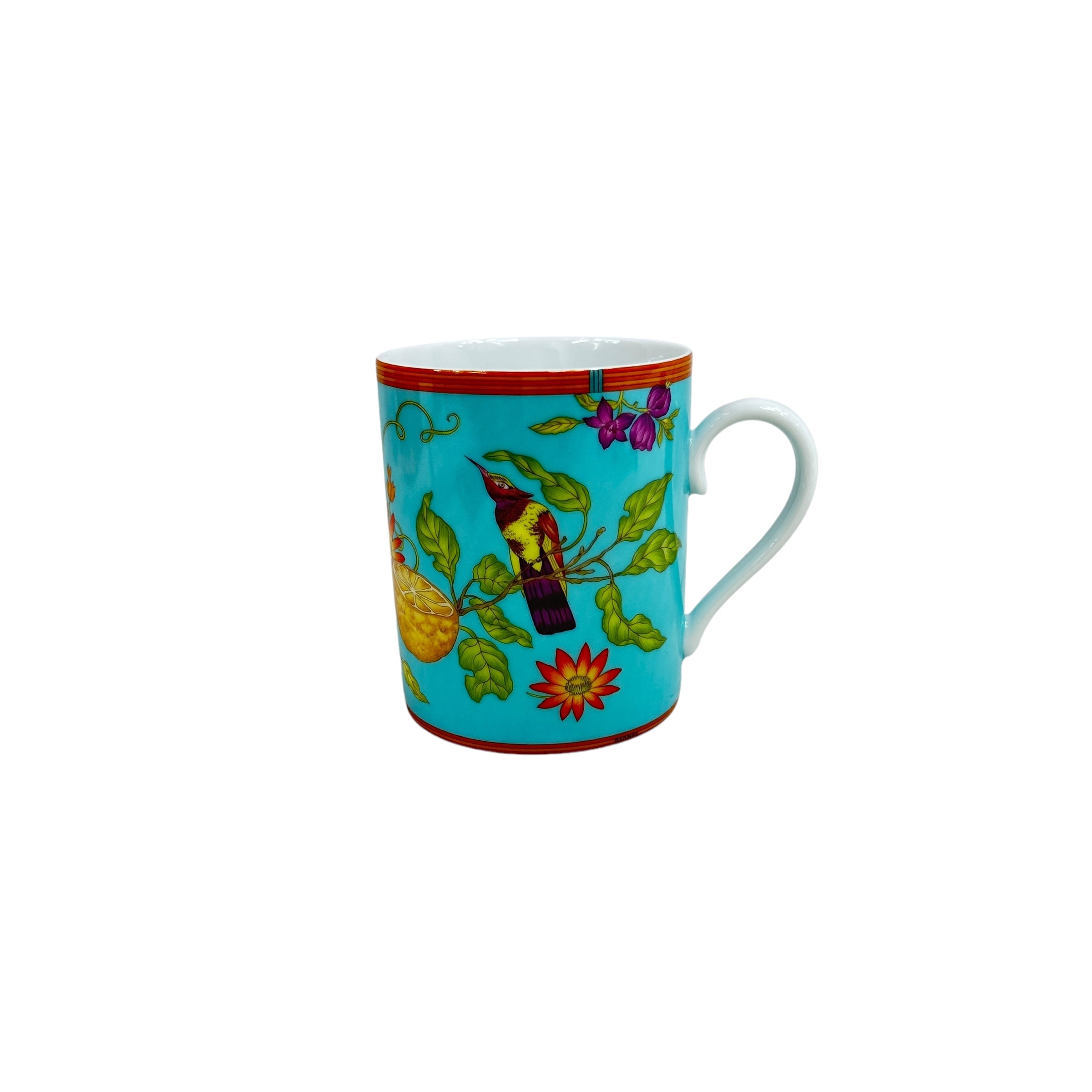 Blue/Green/Orange “Siesta Island” Porcelain Mug