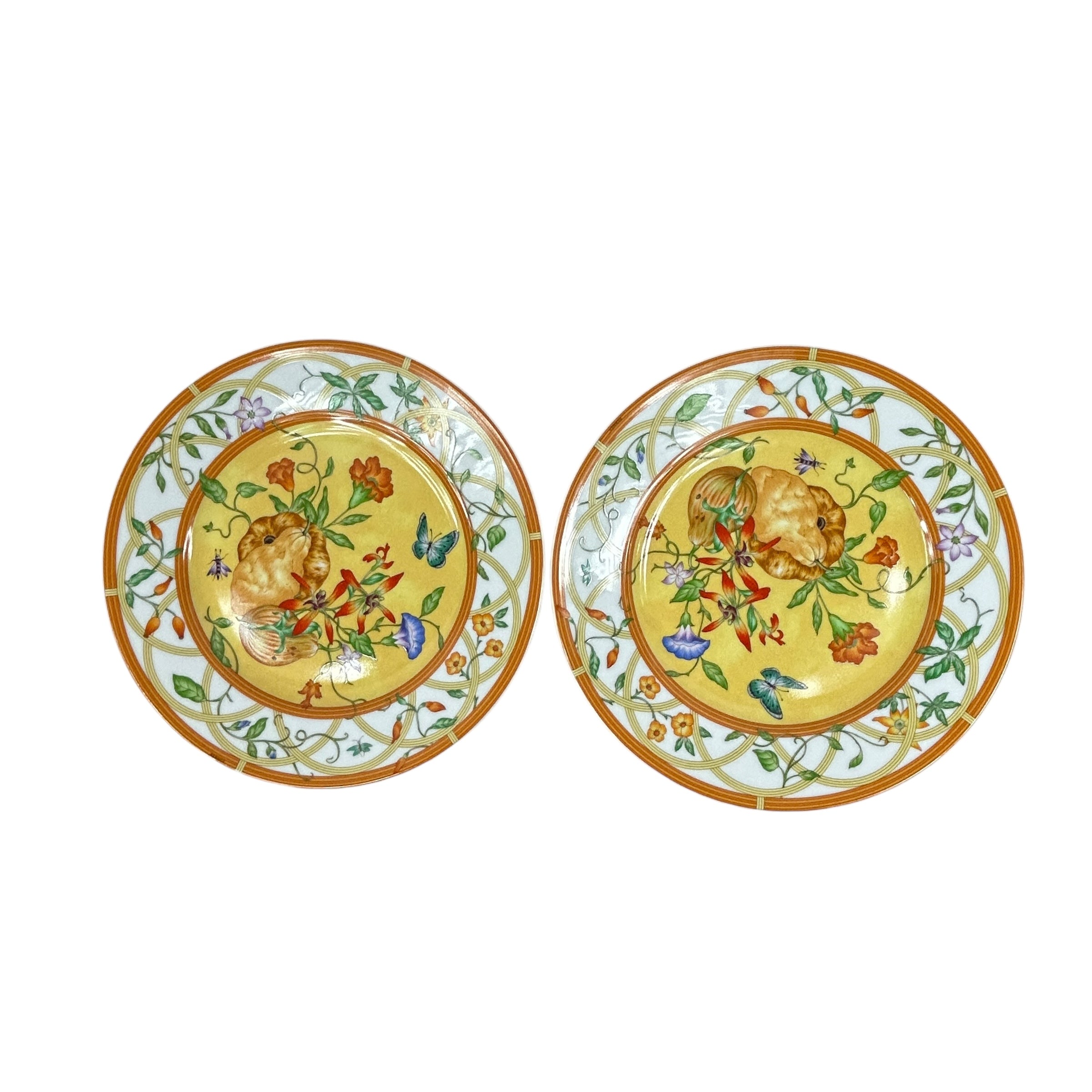 “La Siesta Hermes” Porcelain Dessert Plate Set of 2