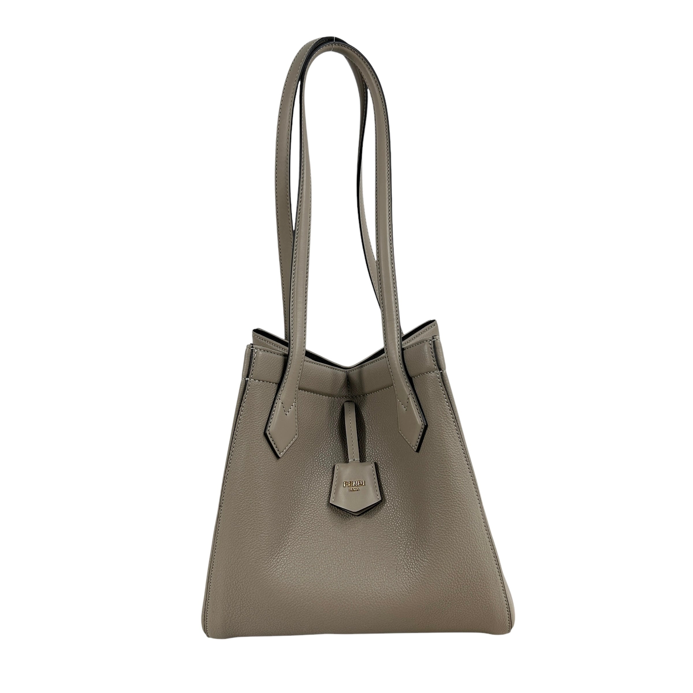 Taupe Dove Grey Origami Medium Tote Bag