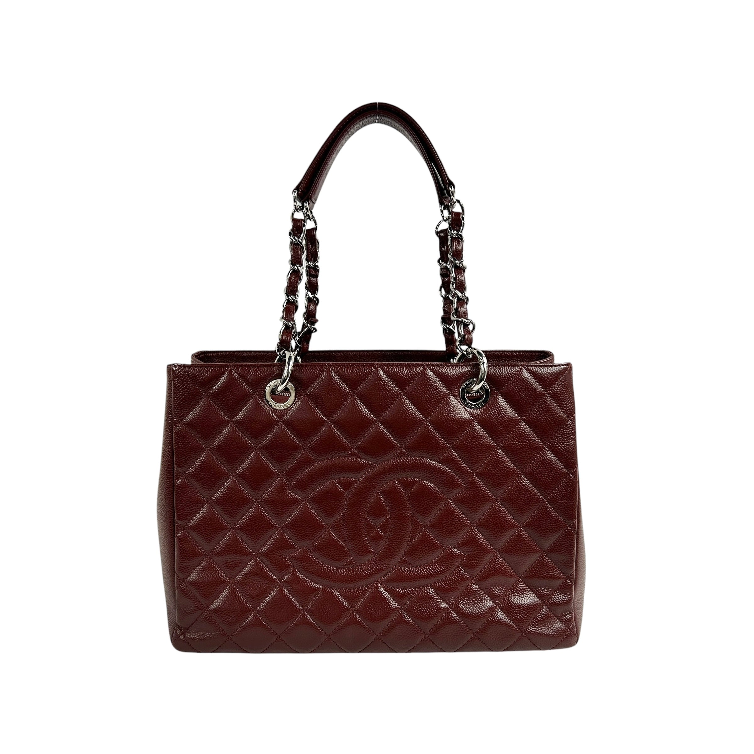 Burgundy Caviar Grand Shopping Tote