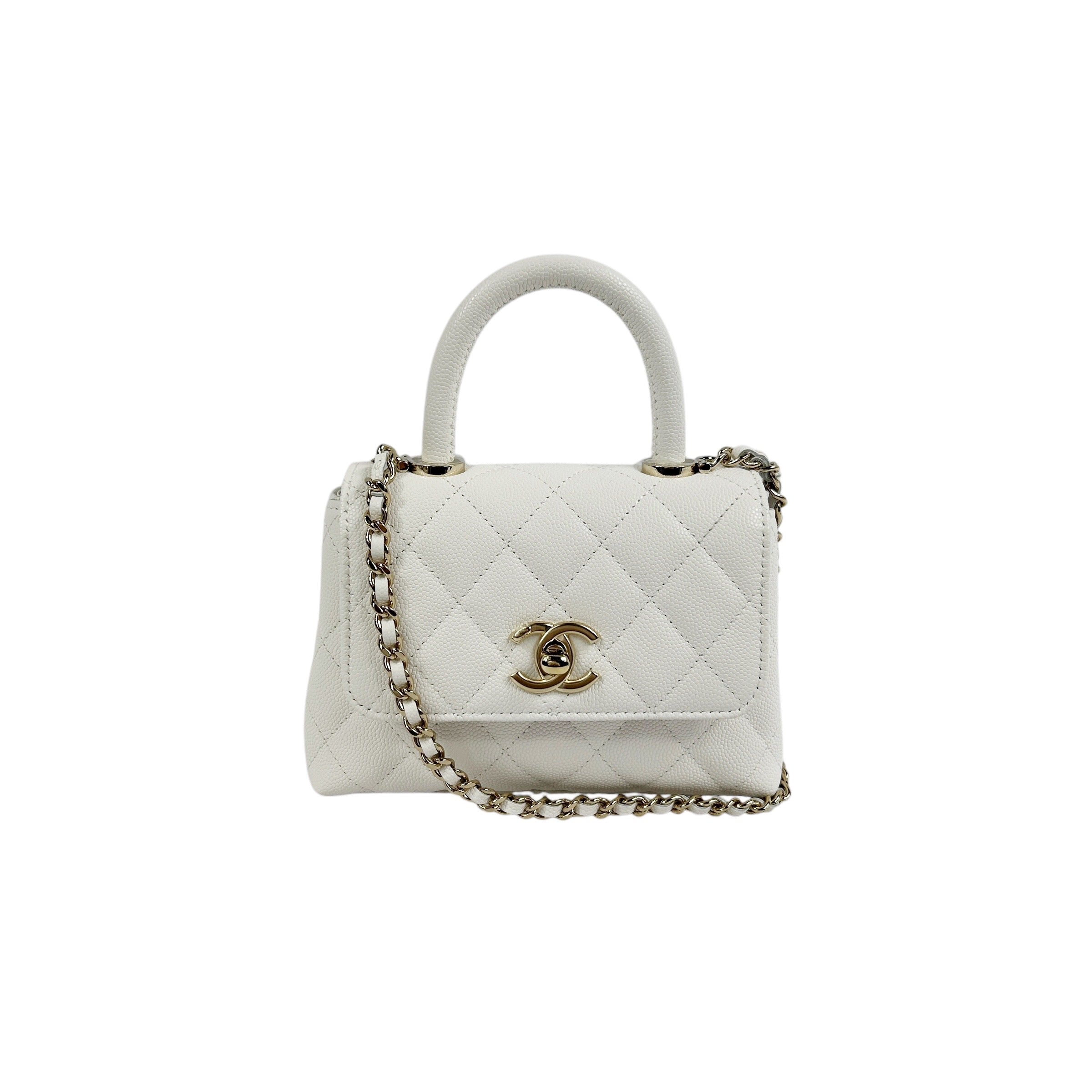 White Caviar Extra Mini Coco Handle w/LGHW