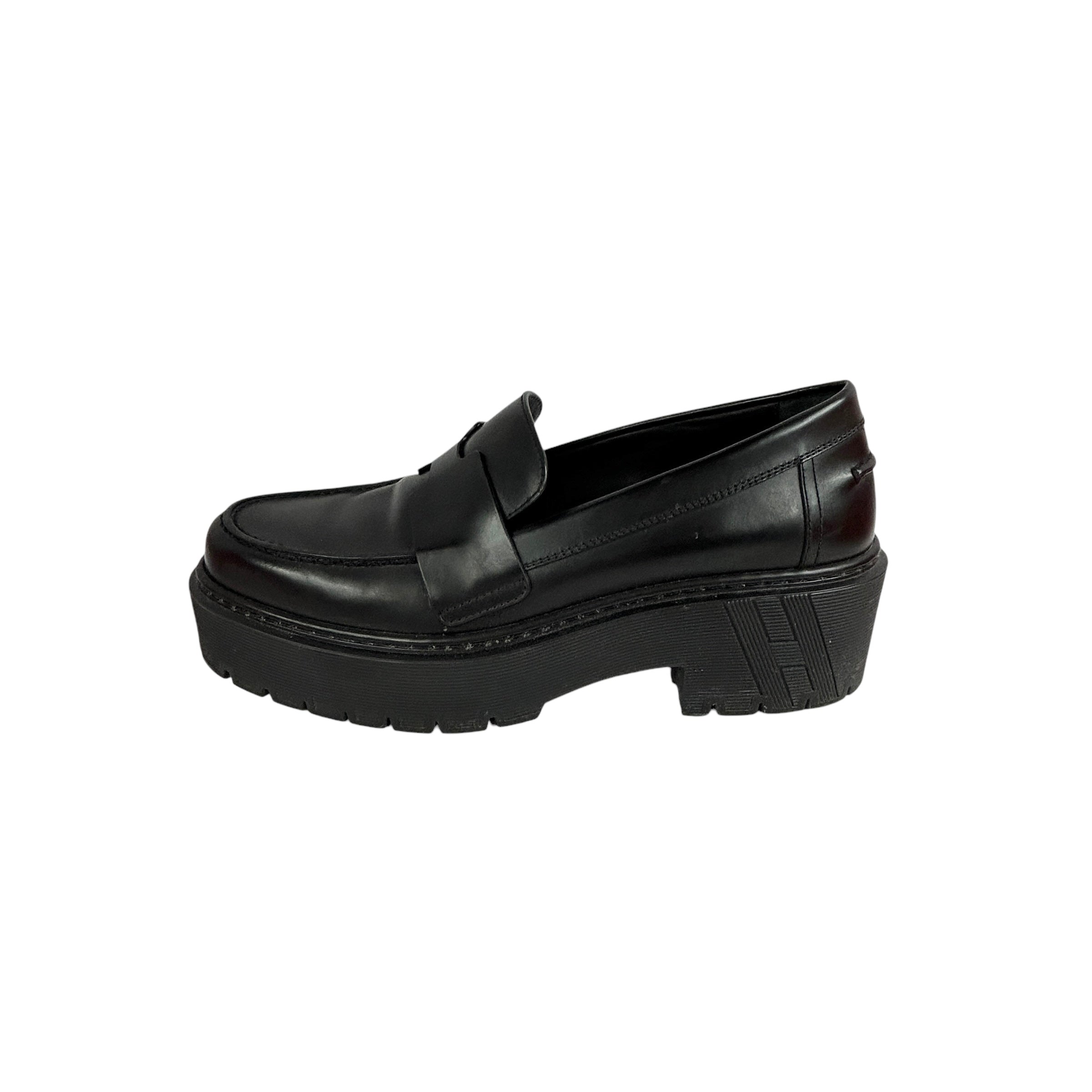 Black Calfskin Leather Hitch Loafers