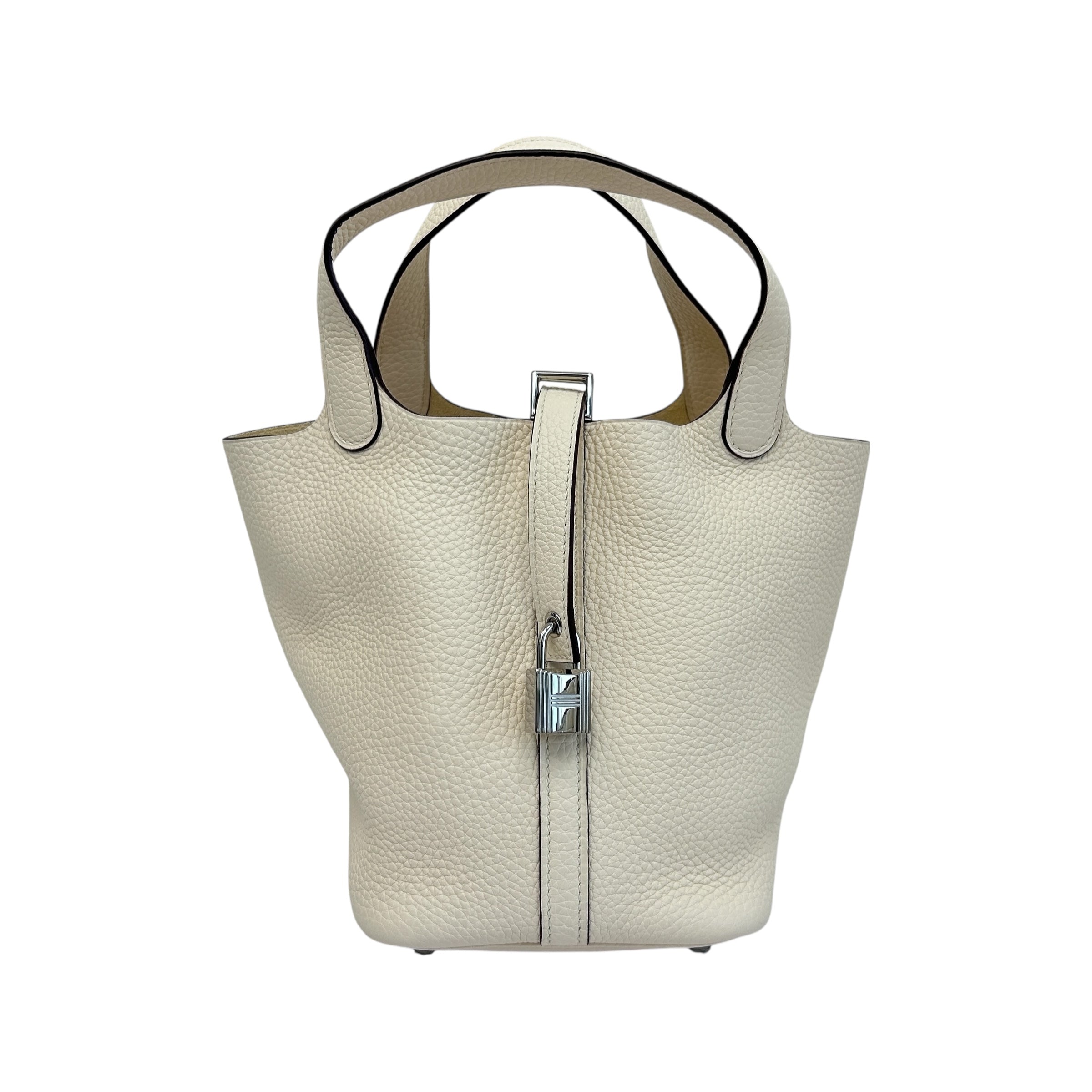Nata Taurillon Clemence Picotin Lock 22 MM Bag W/PHW