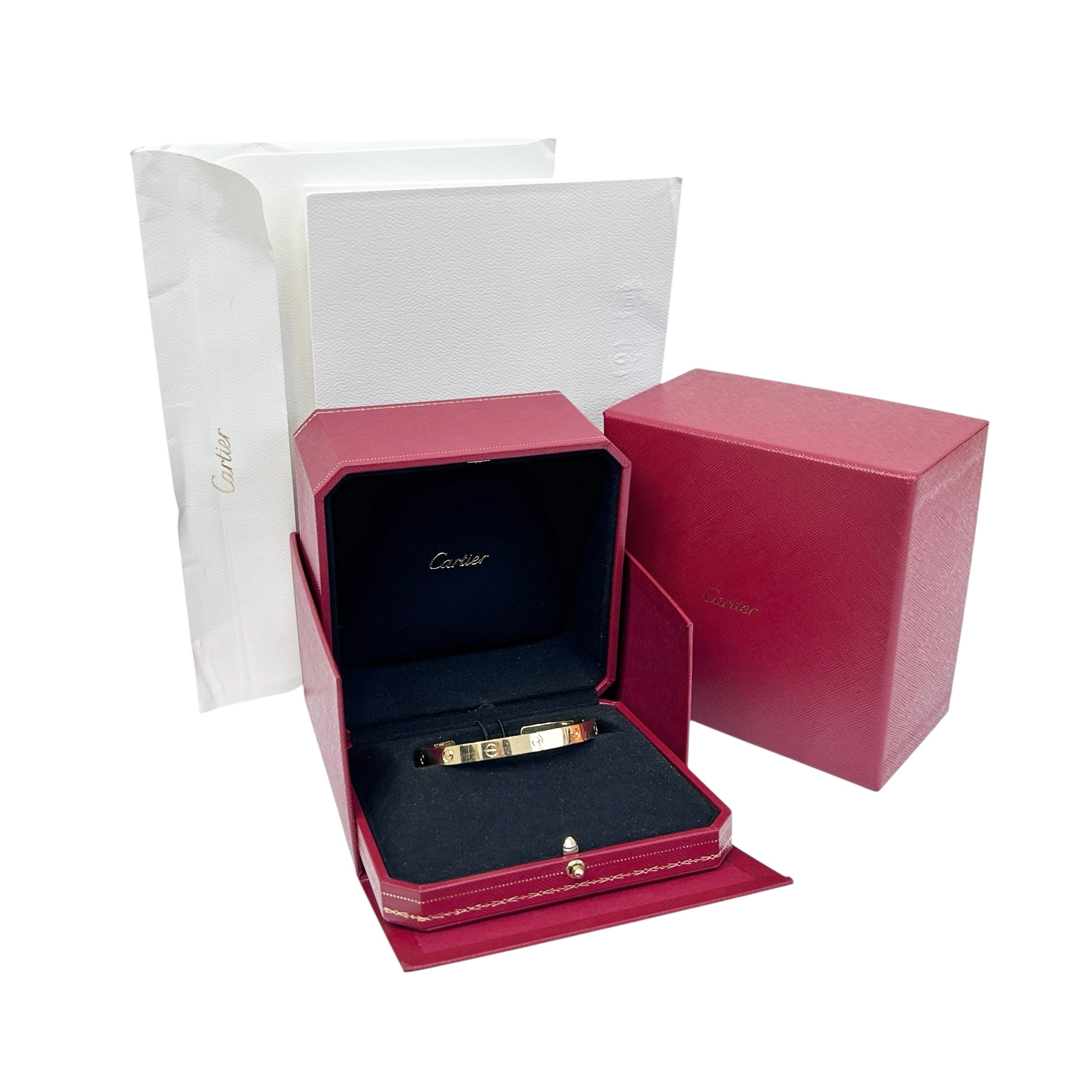 18k Yellow Gold Love Cuff Bracelet