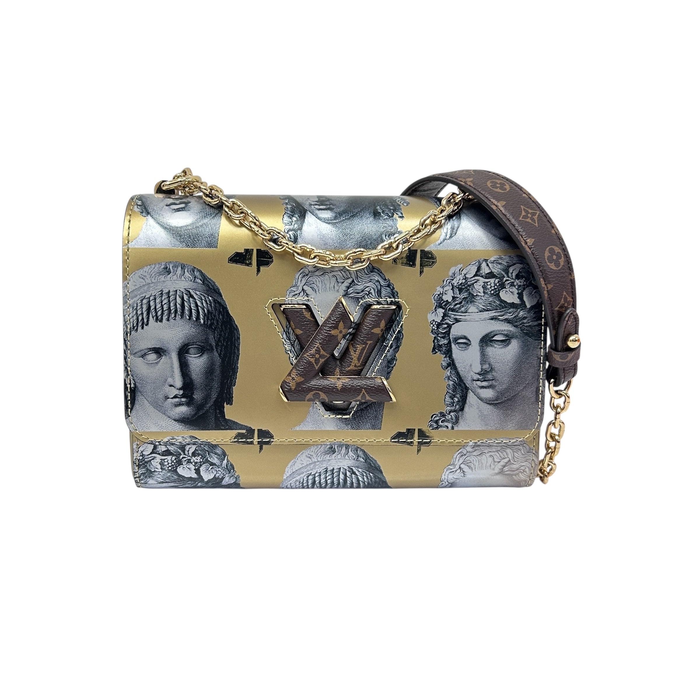 2021 Special Collection Faded Portrait Twist MM Bag w/GHW