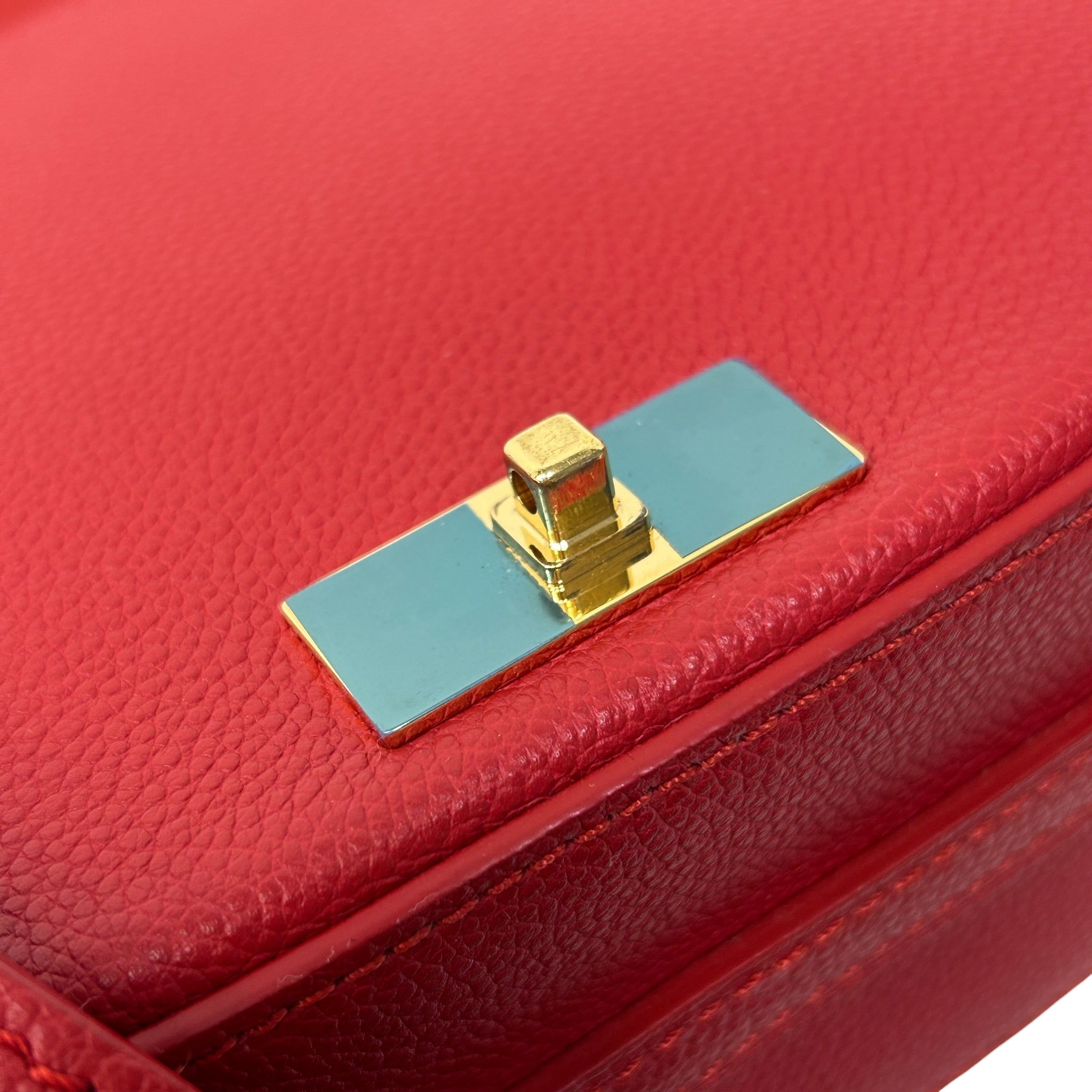 Red Monogram Empreinte Leather Junot Bag w/GHW