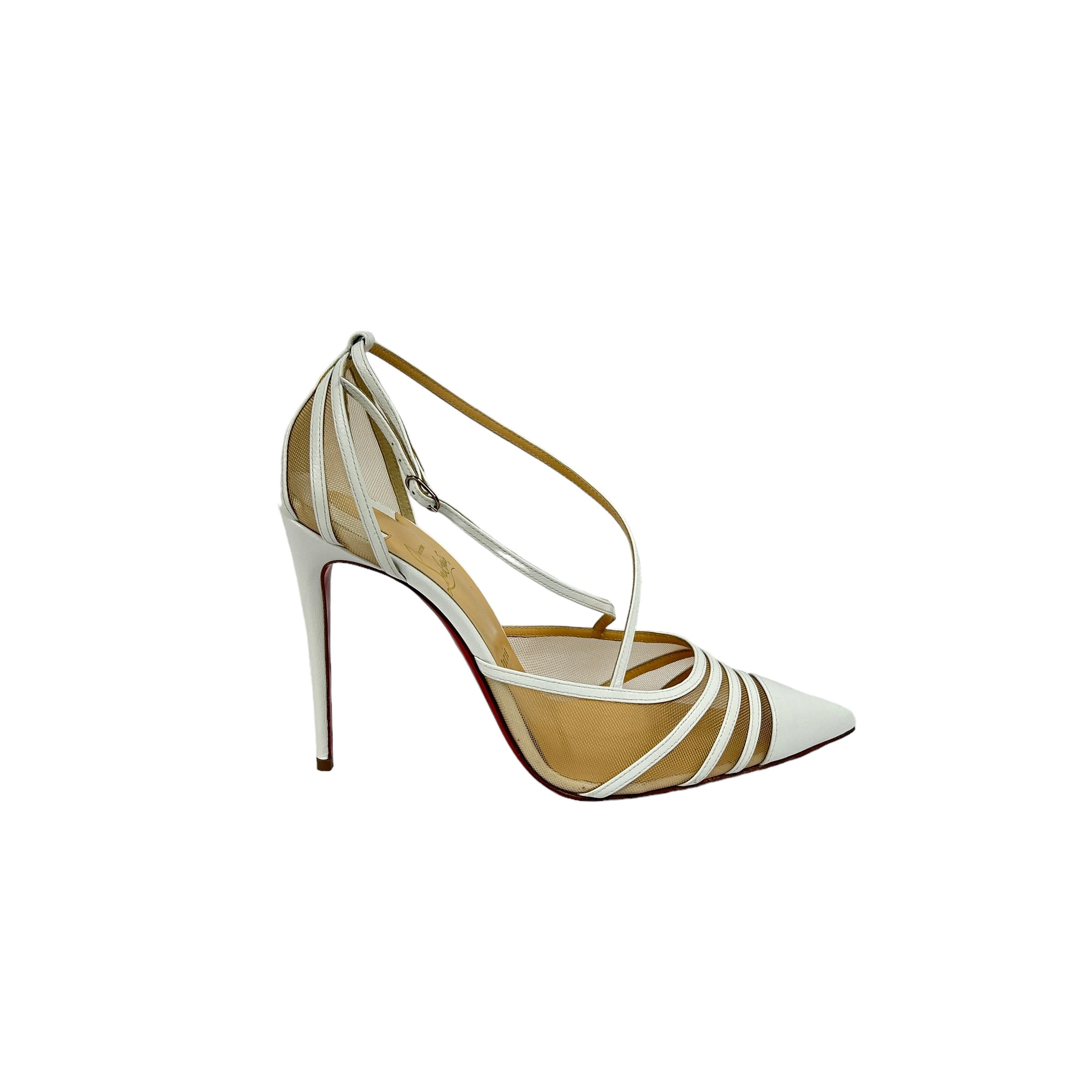 White Theodorella 100 Pointed Toe Pumps