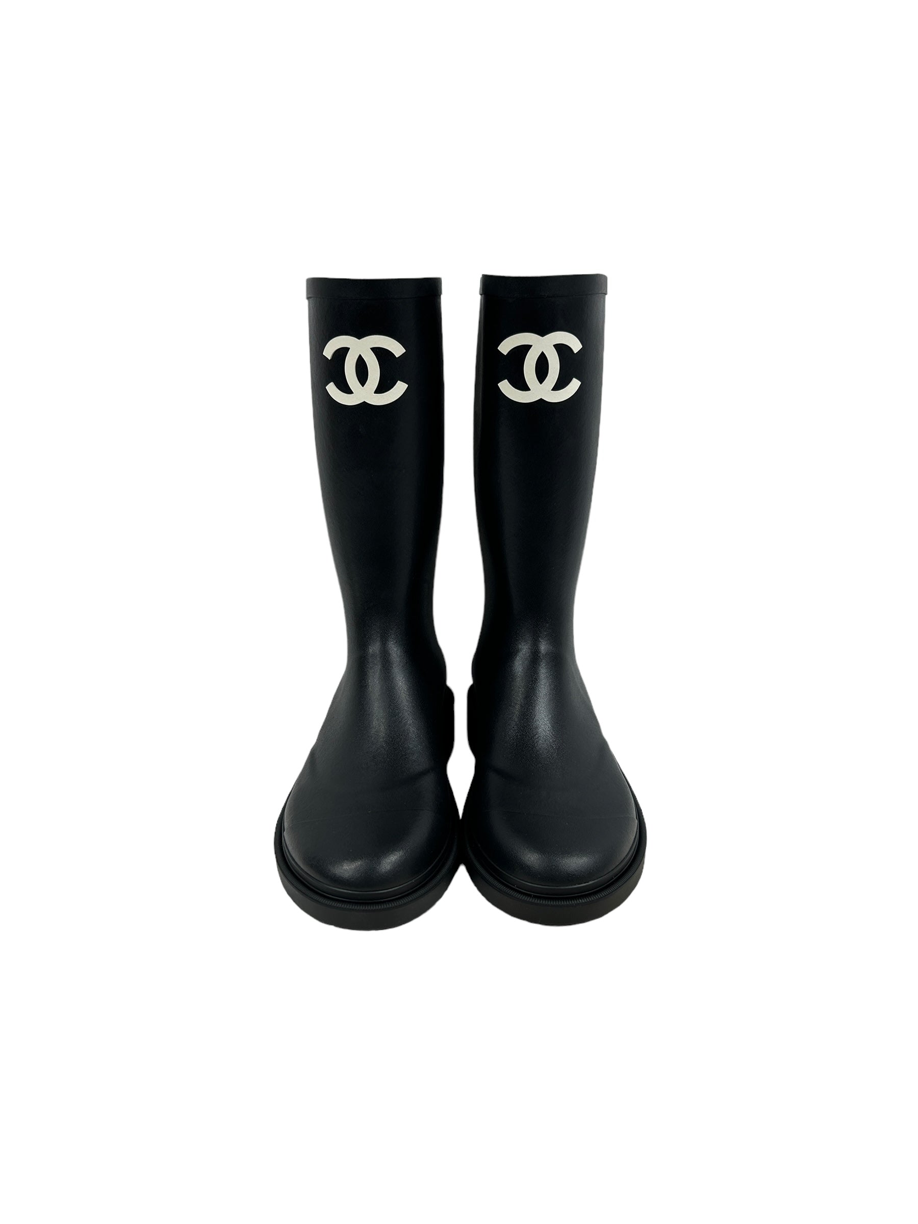 Black Rubber CC Rainboots