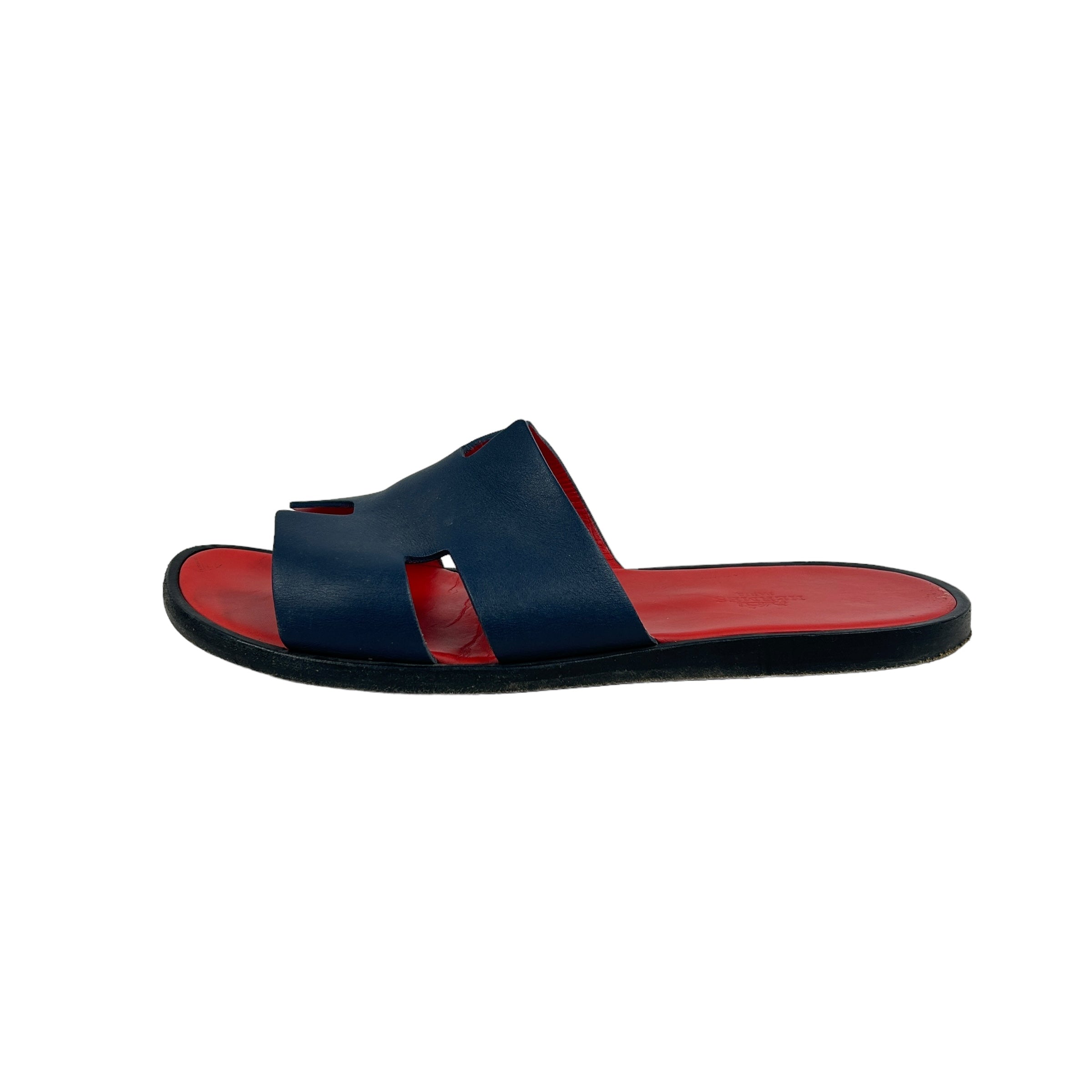 Navy Calfskin H Men’s Izmir Slides