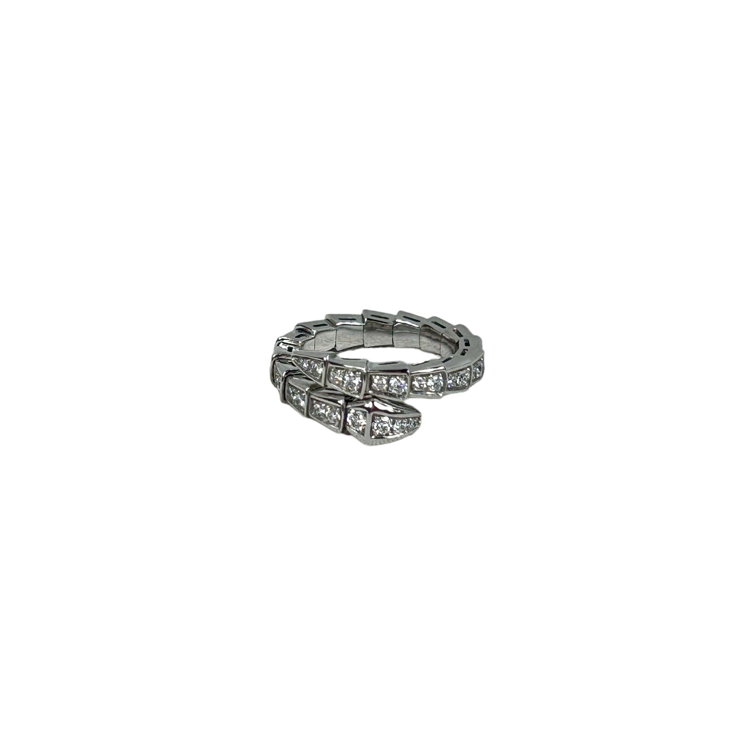 Serpenti Viper Diamond and 18K White Gold Ring