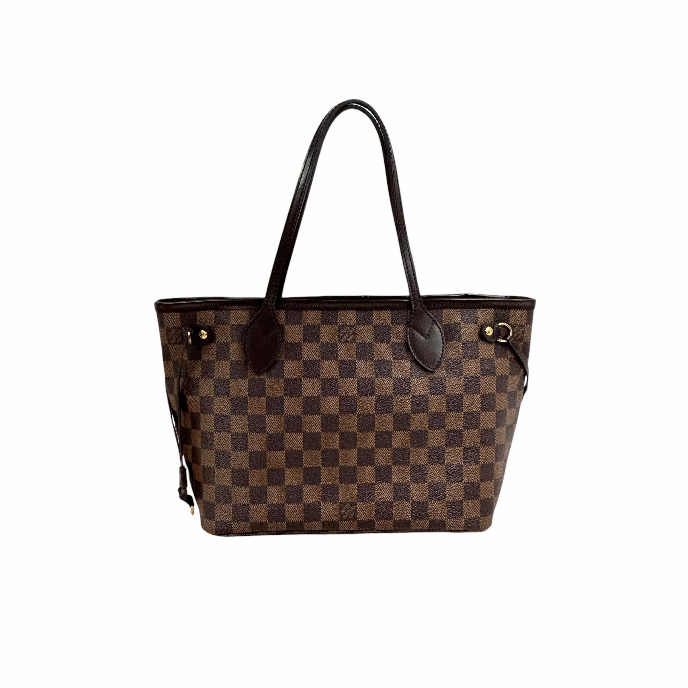 Damier Ebene Coated Canvas Neverfull PM W/GHW