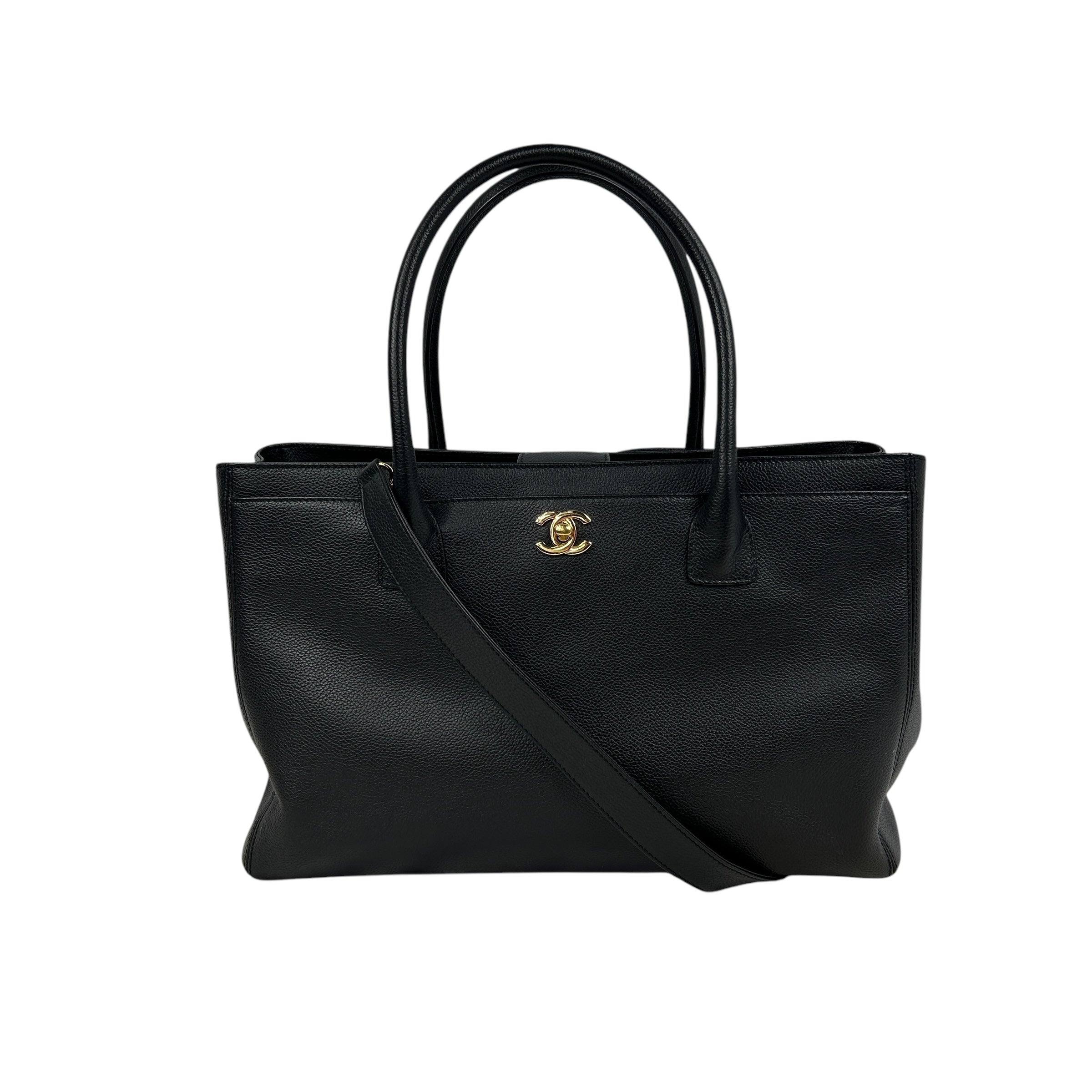 Black Caviar Executive Cerf Tote Bag w/GHW