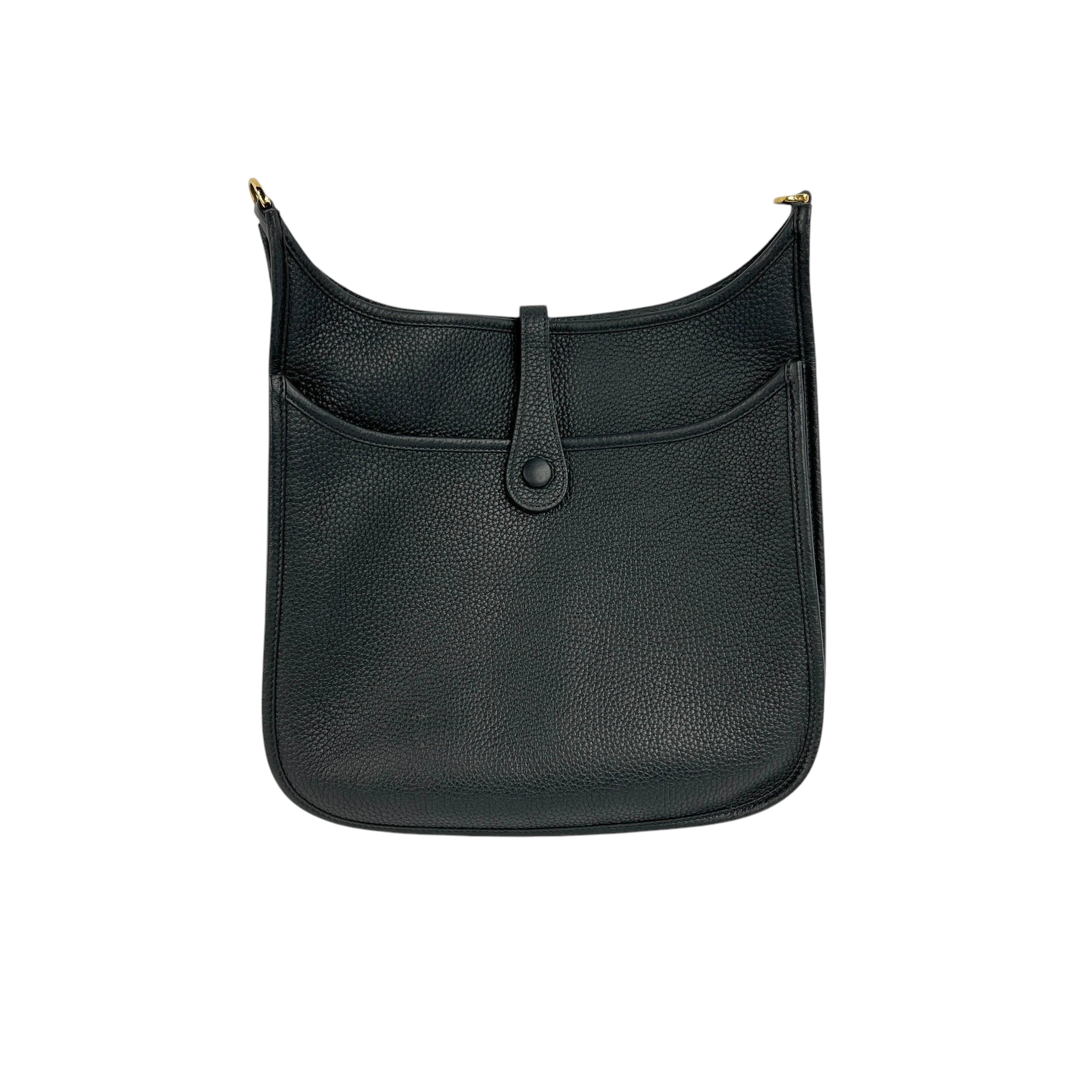 Black Clemence Leather Evelyne PM 29 Bag w/PHW