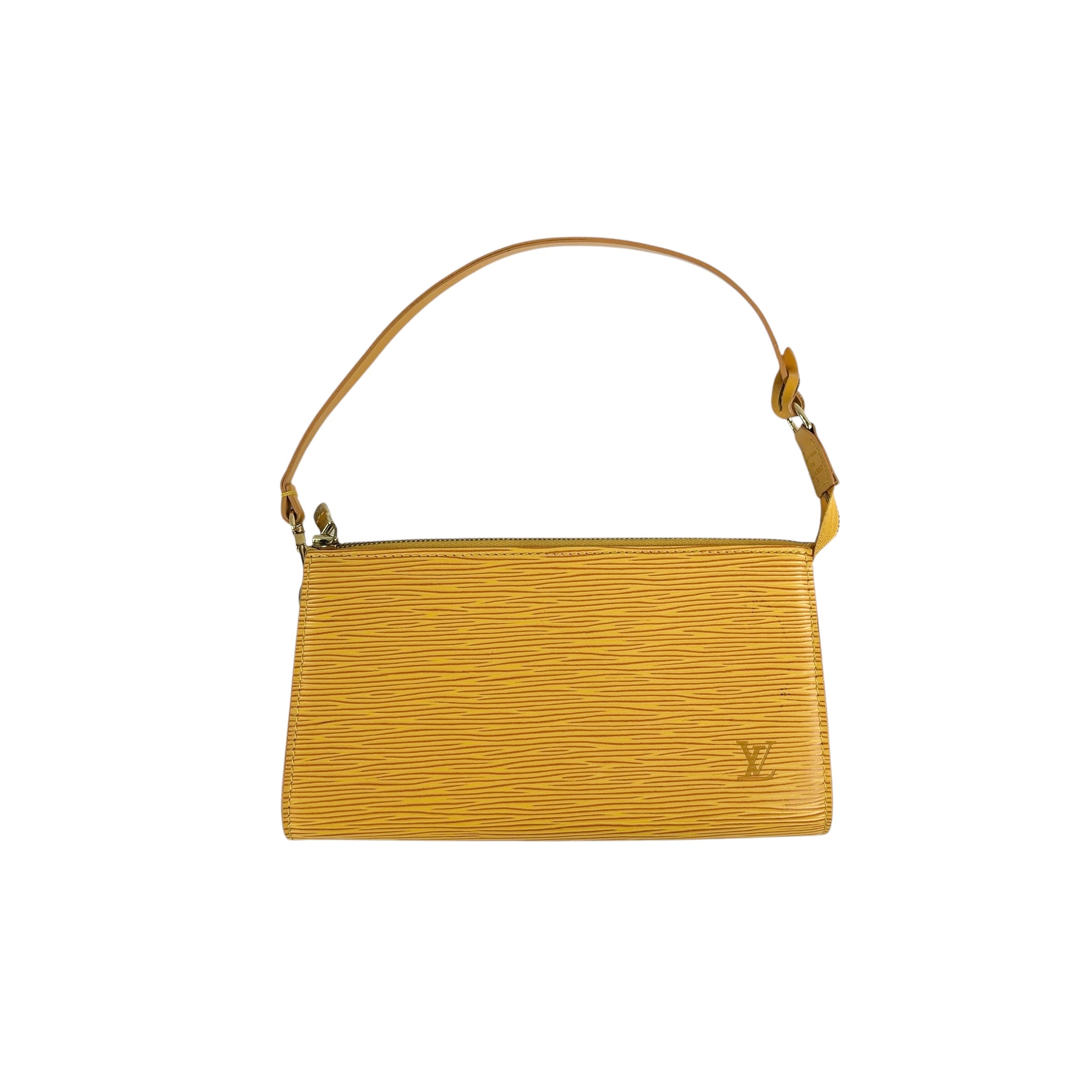 Yellow Epi Leather Pochette w/GHW