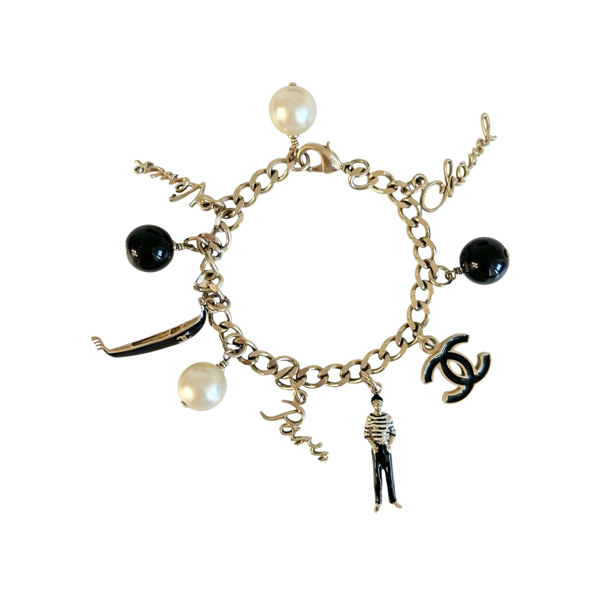 07A Gold Metal Venice Charm Bracelet