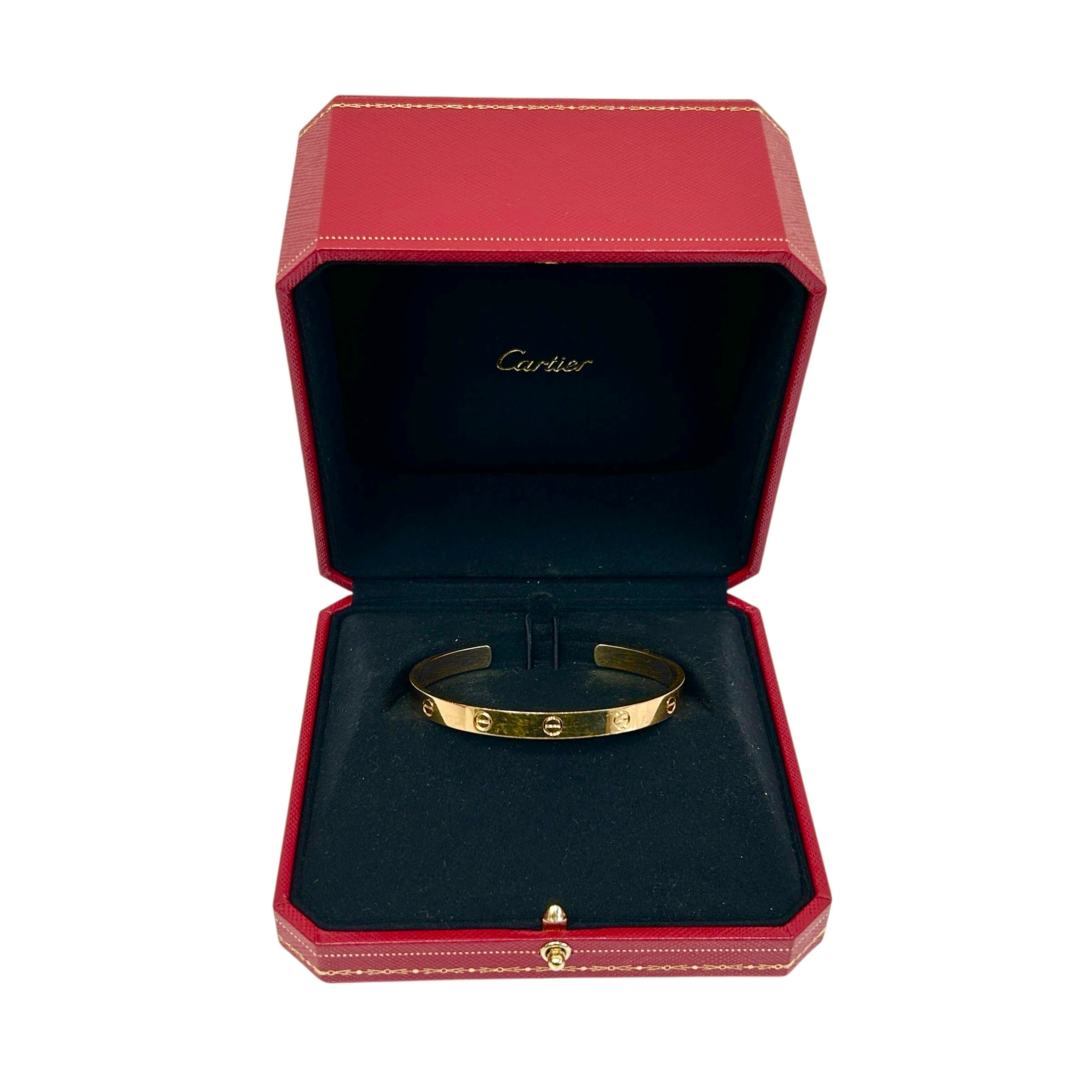 18k Yellow Gold Love Cuff Bracelet