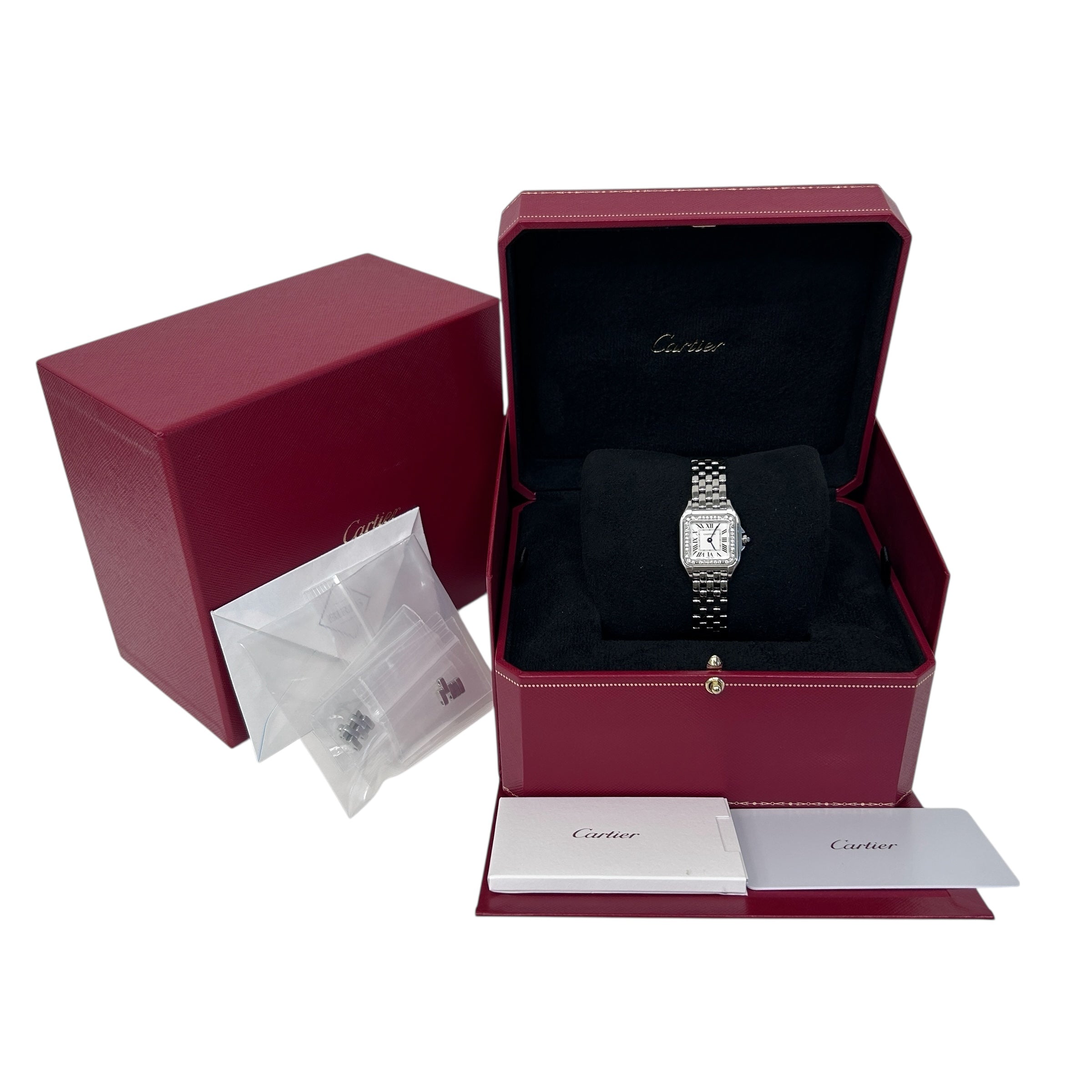 Panthère de Cartier watch w/ Bezel set with brilliant-cut diamonds