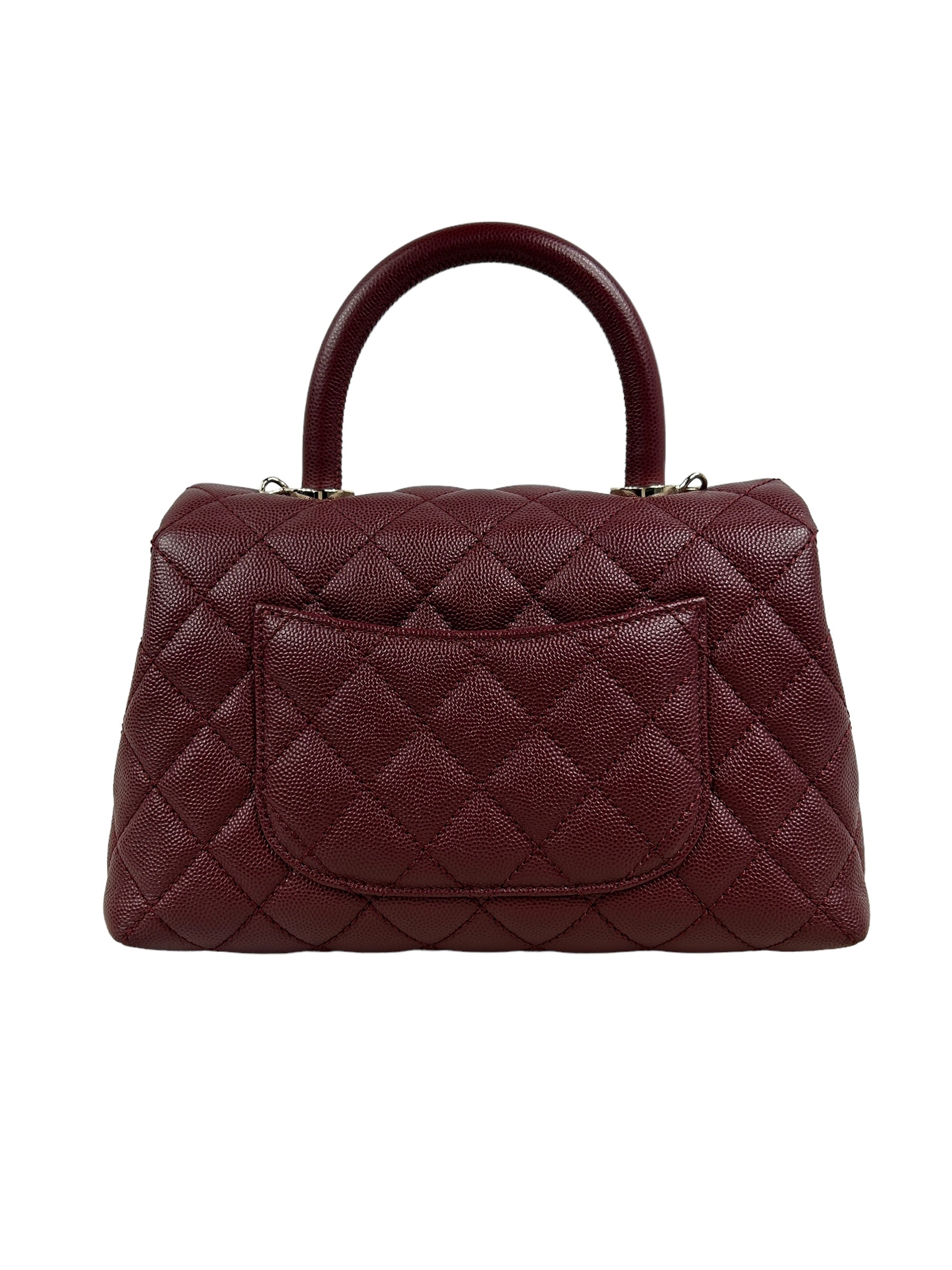 Burgundy Small Caviar Quilted Coco Handle w/GHW