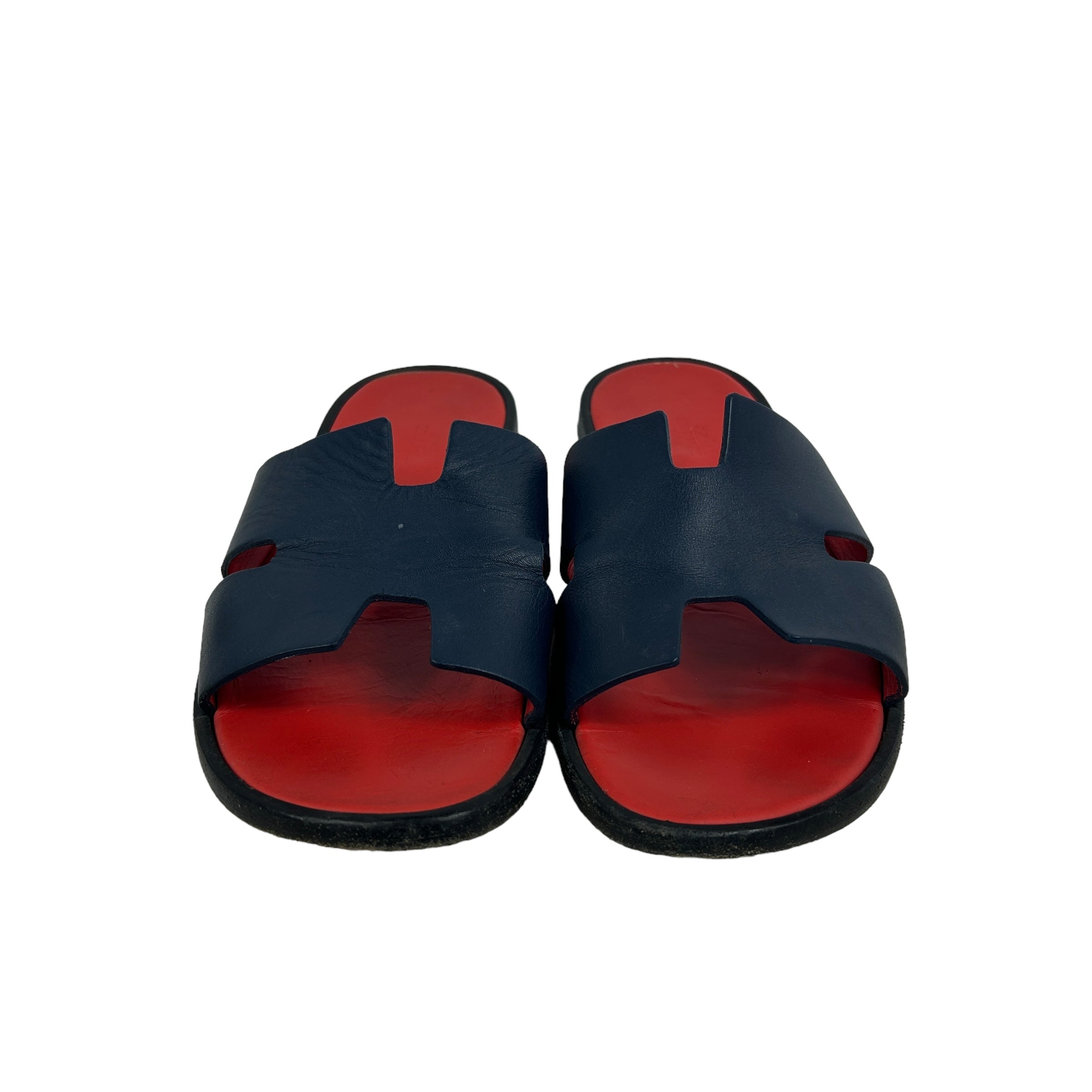 Navy Calfskin H Men’s Izmir Slides