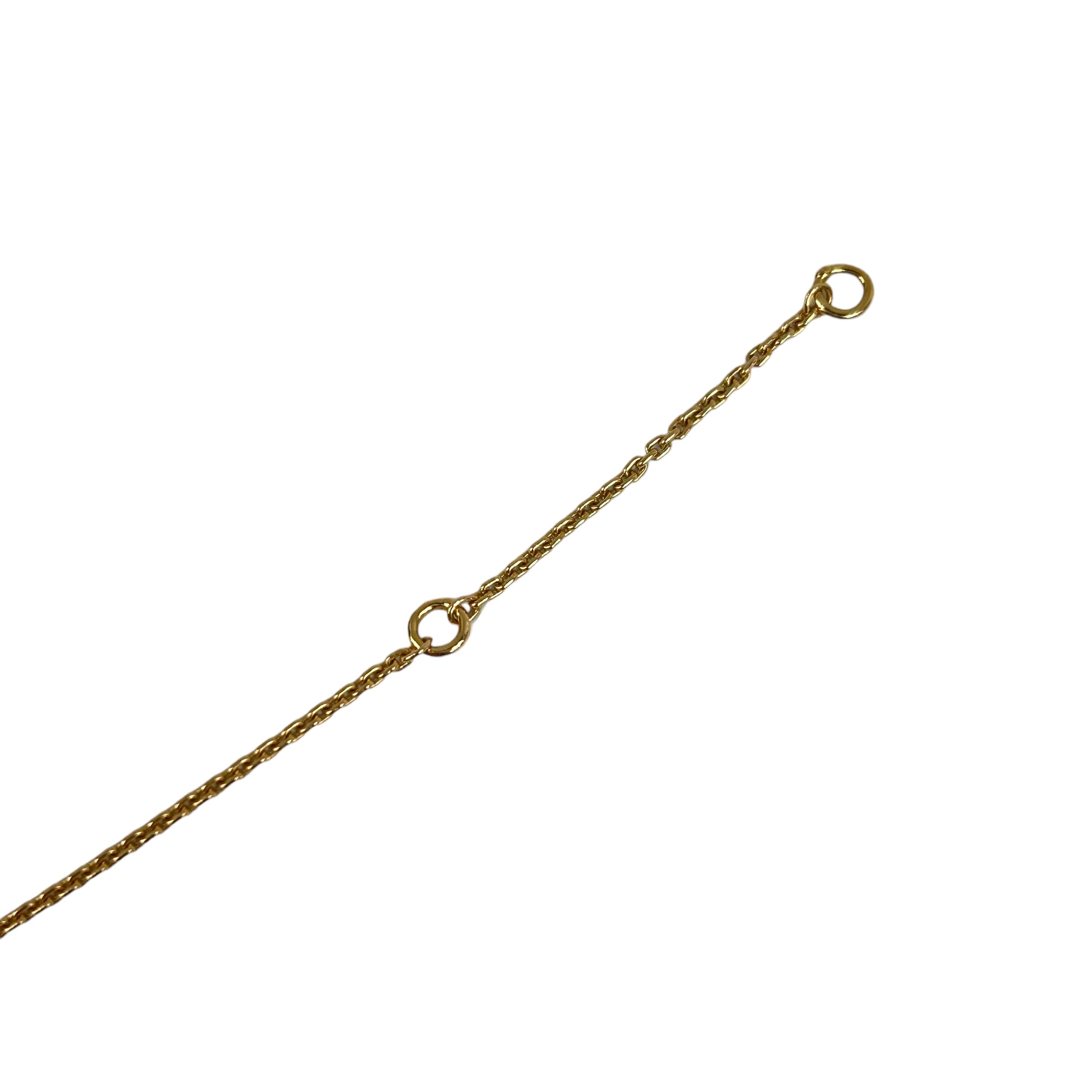 18K Yellow Gold Upside Down Pendant Necklace