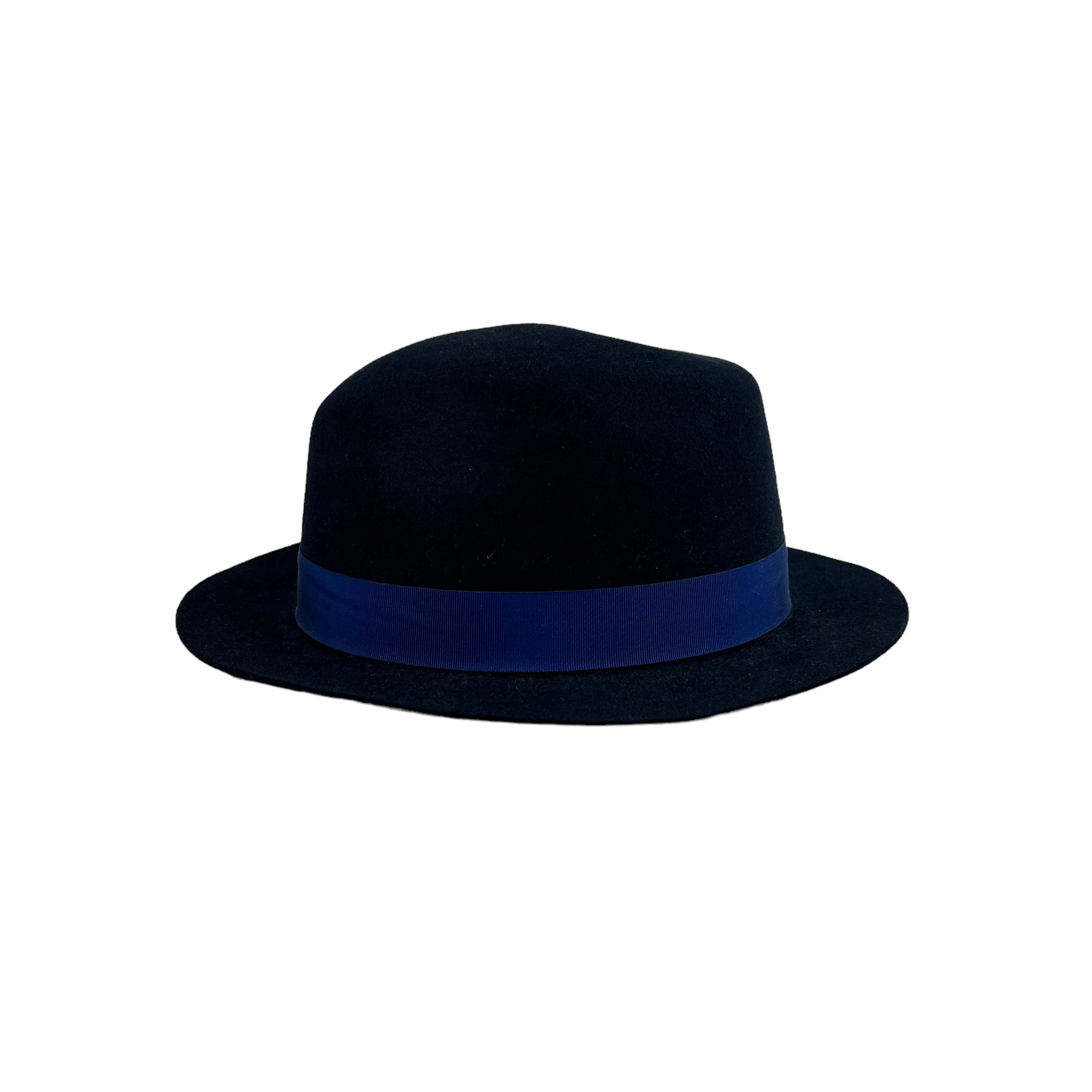 Navy Wool Fedora Hat