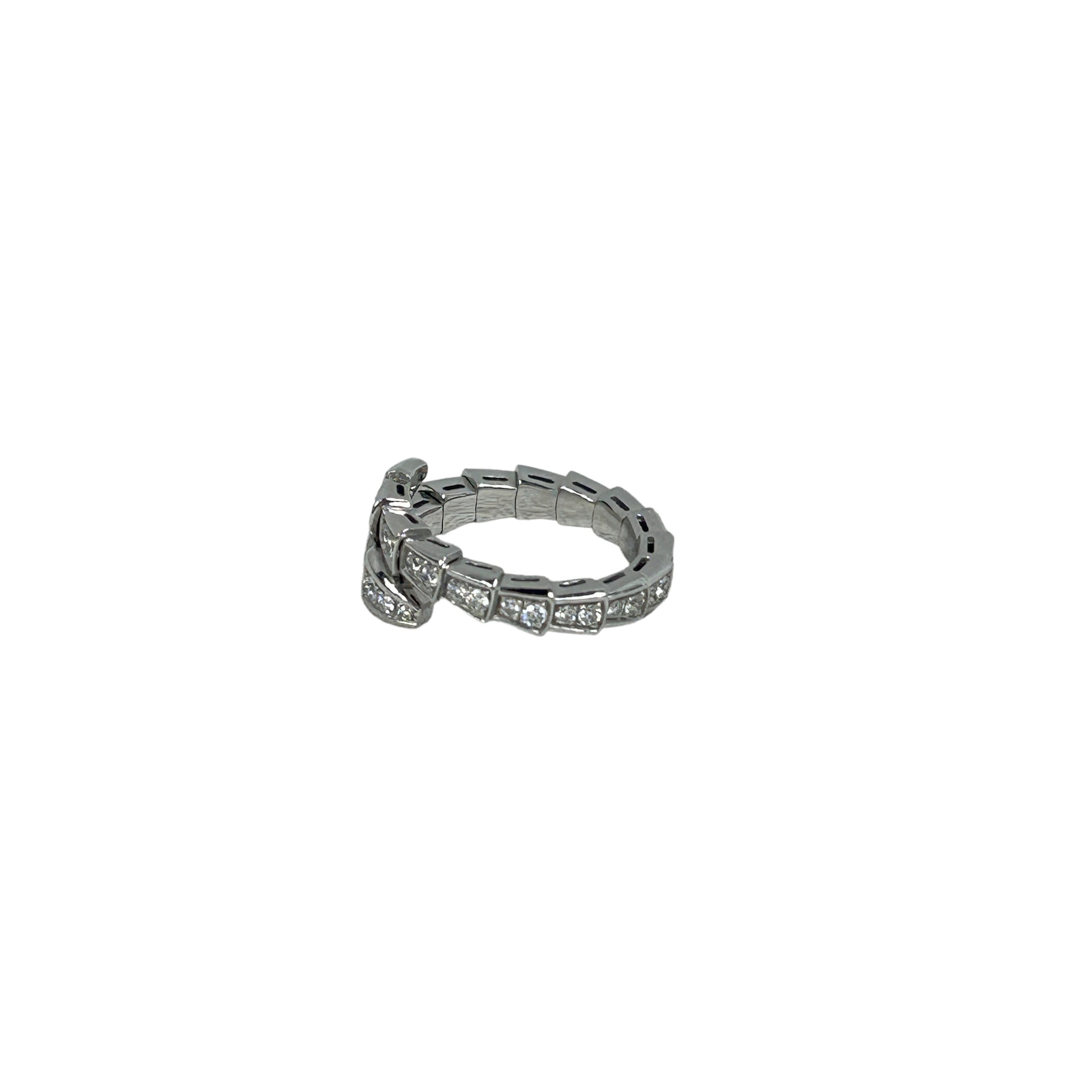 Serpenti Viper Diamond and 18K White Gold Ring