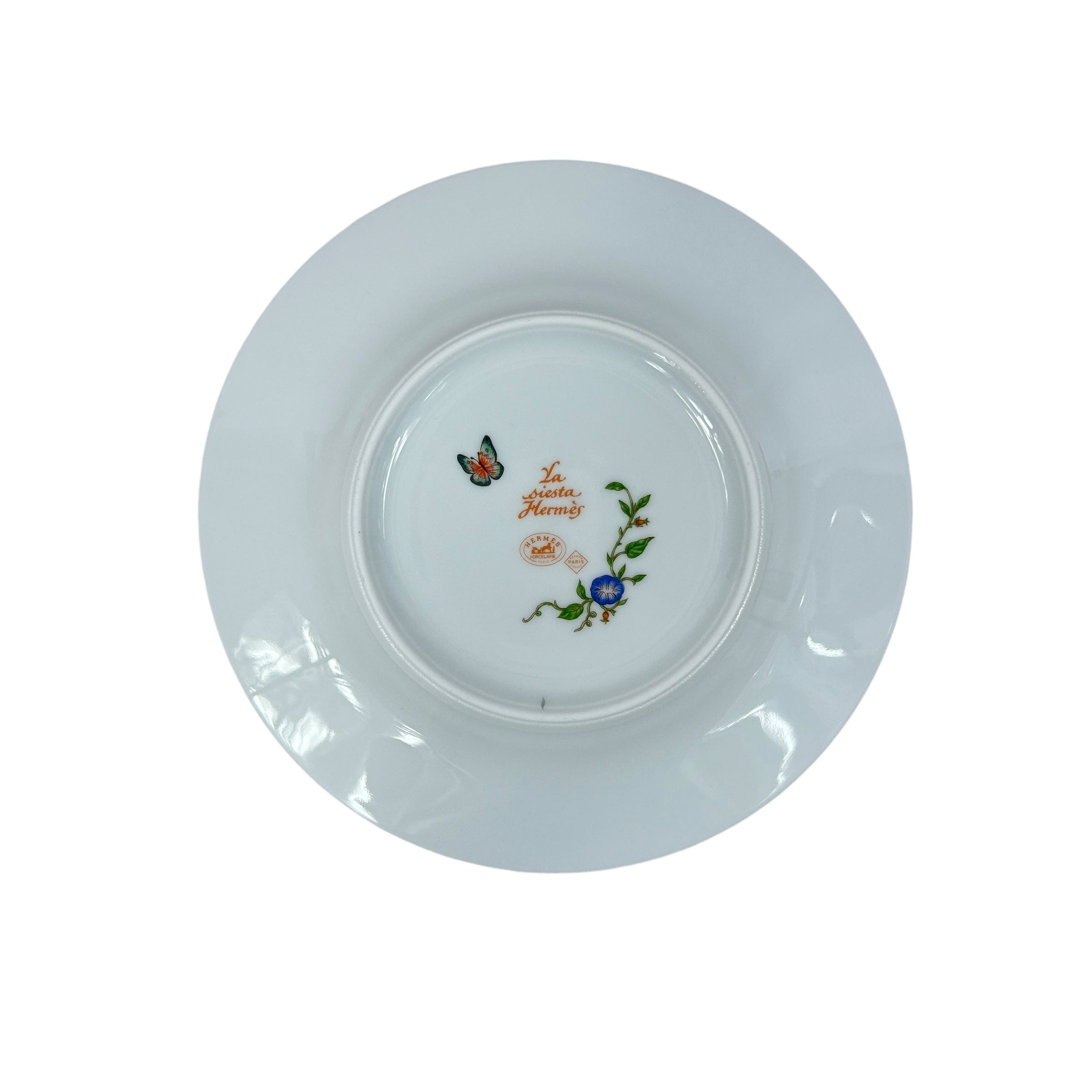 Orange/Green/Blue “La Siesta Hermes” Collection Porcelain Bread and Butter Plate