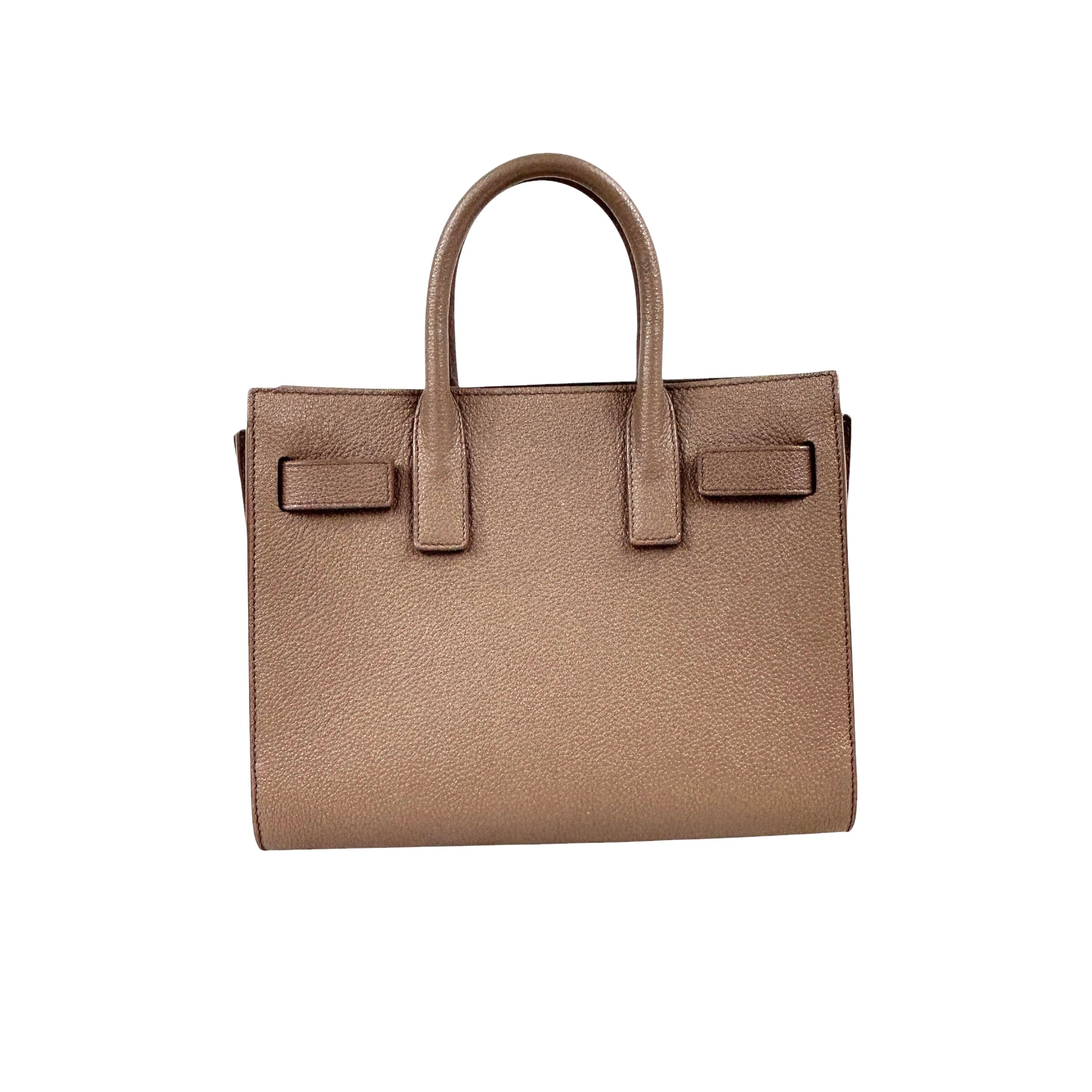 Rose Nude Grained Calfskin Leather Sac De Jour Nano w/SHW