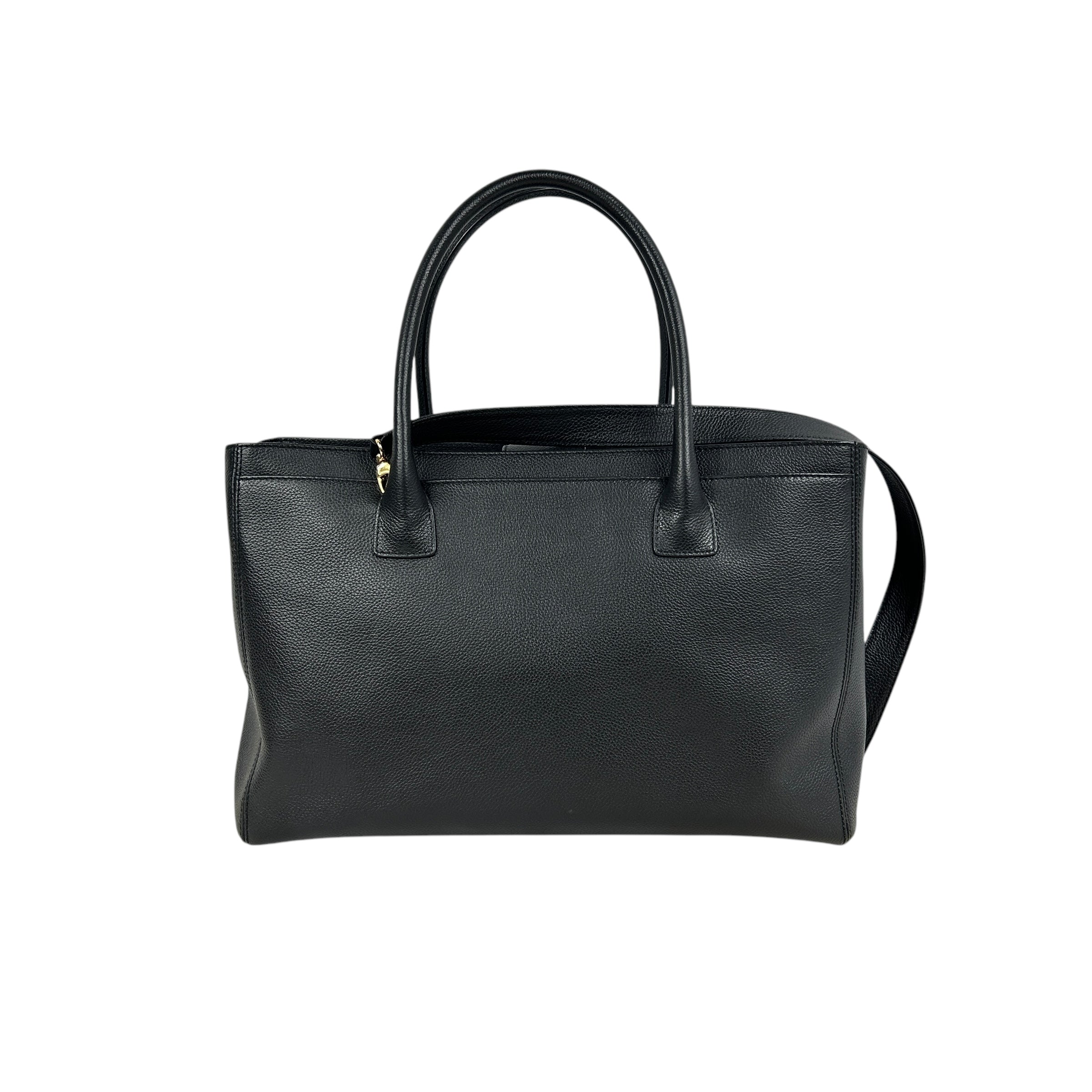 Black Caviar Executive Cerf Tote Bag w/GHW