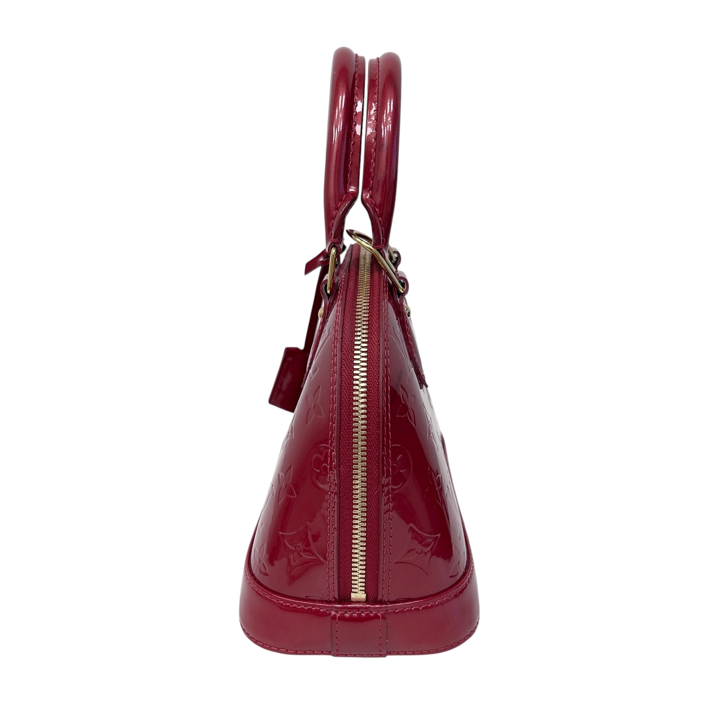 Indian Rose Monogram Vernis Leather Alma BB Bag w/GHW