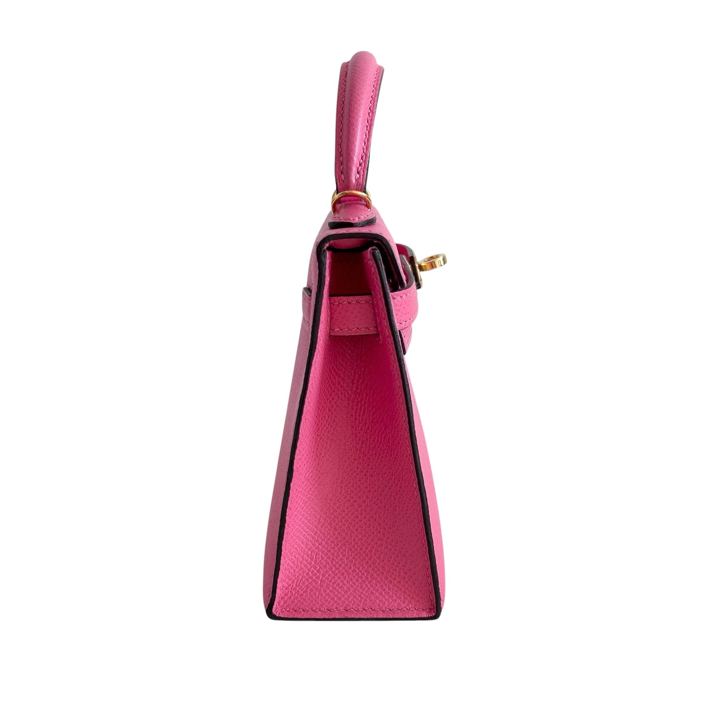 Rose Lipstick Epsom Mini Kelly w/GHW