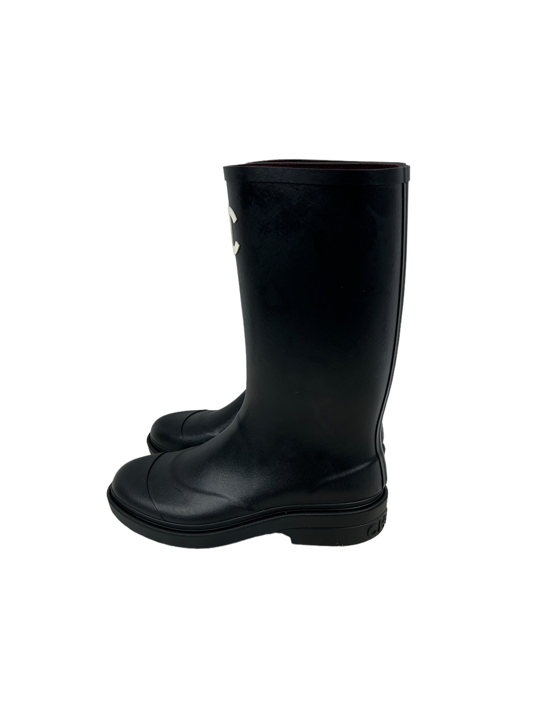 Black Rubber CC Rainboots