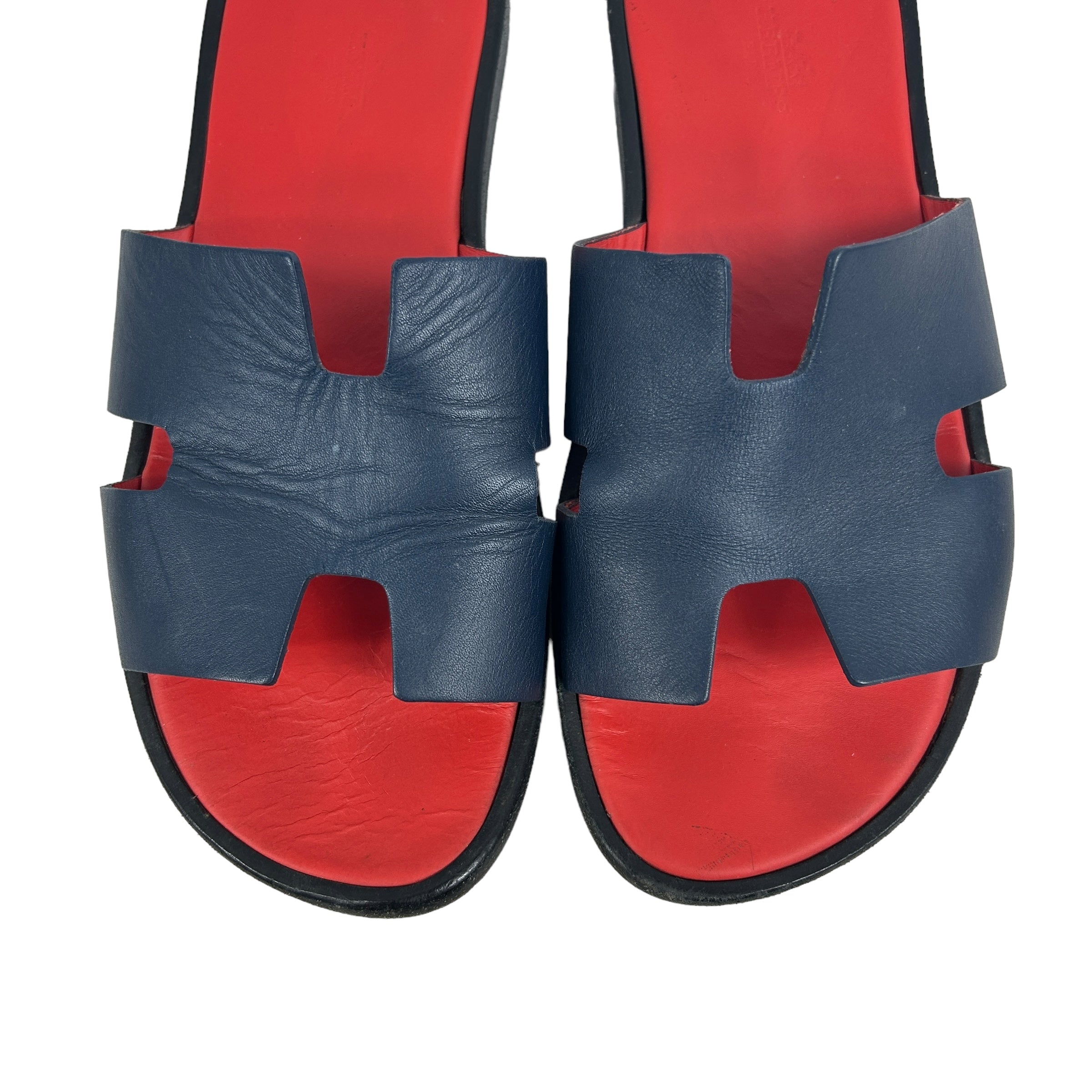 Navy Calfskin H Men’s Izmir Slides