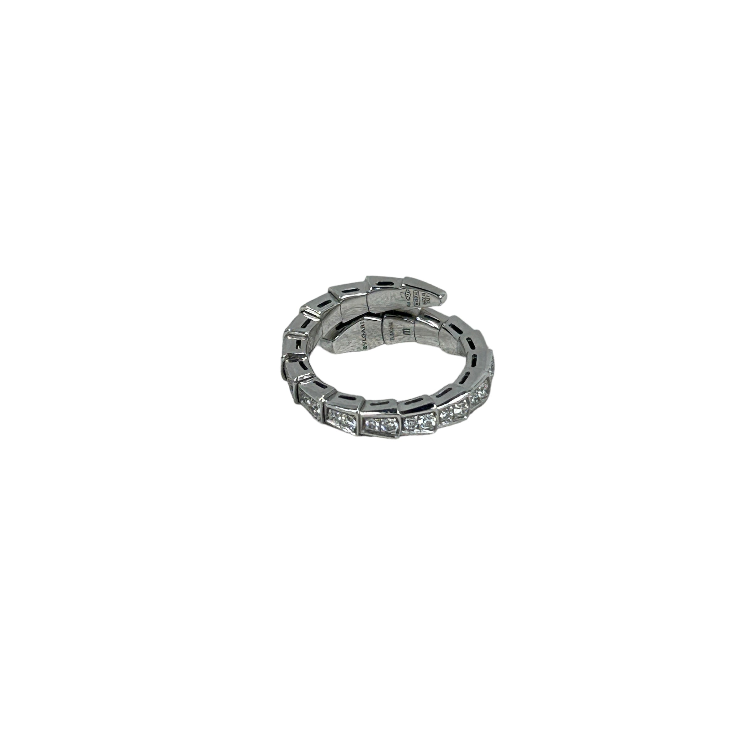 Serpenti Viper Diamond and 18K White Gold Ring