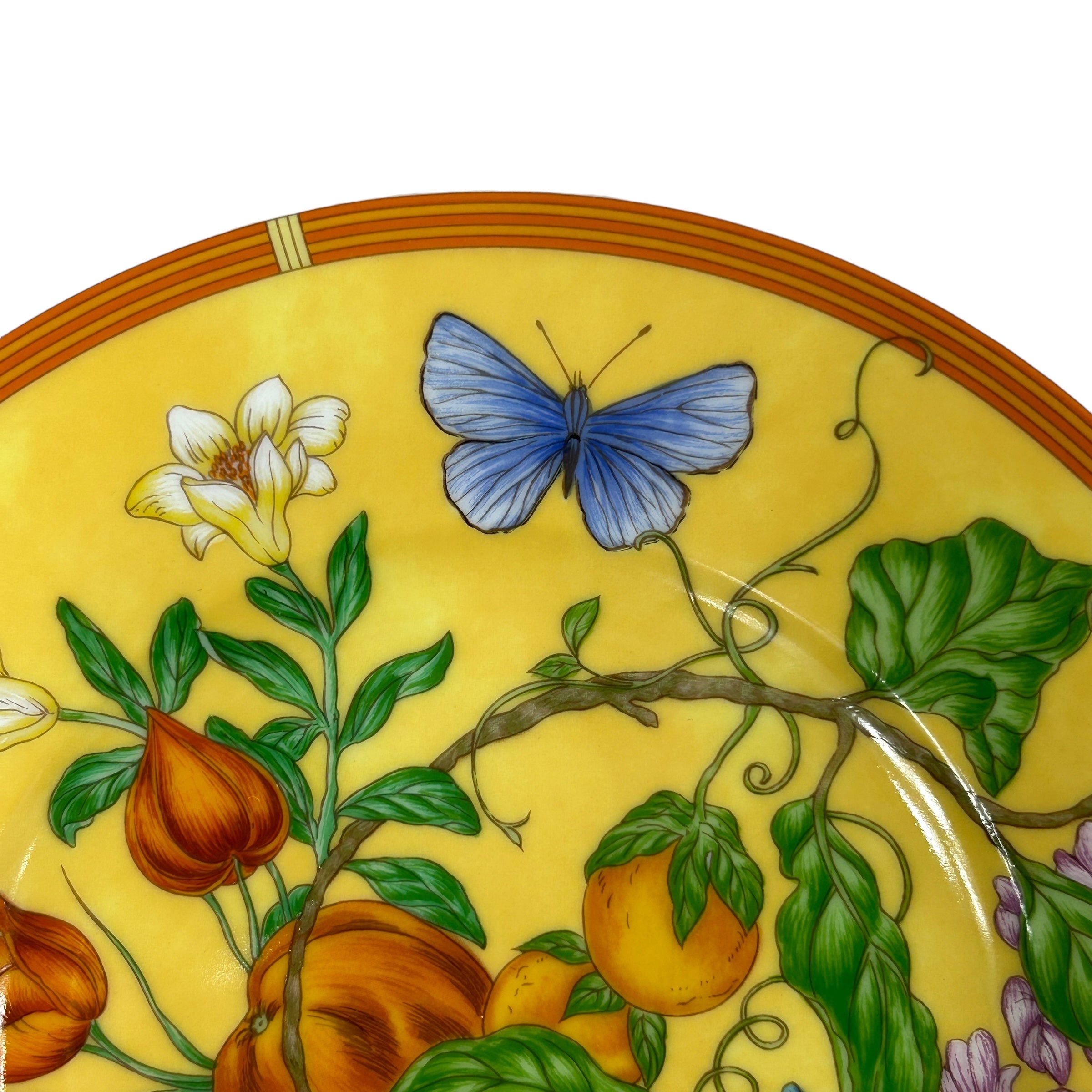 Orange/Green/Blue “La Siesta Hermes” Collection Porcelain Bread and Butter Plate