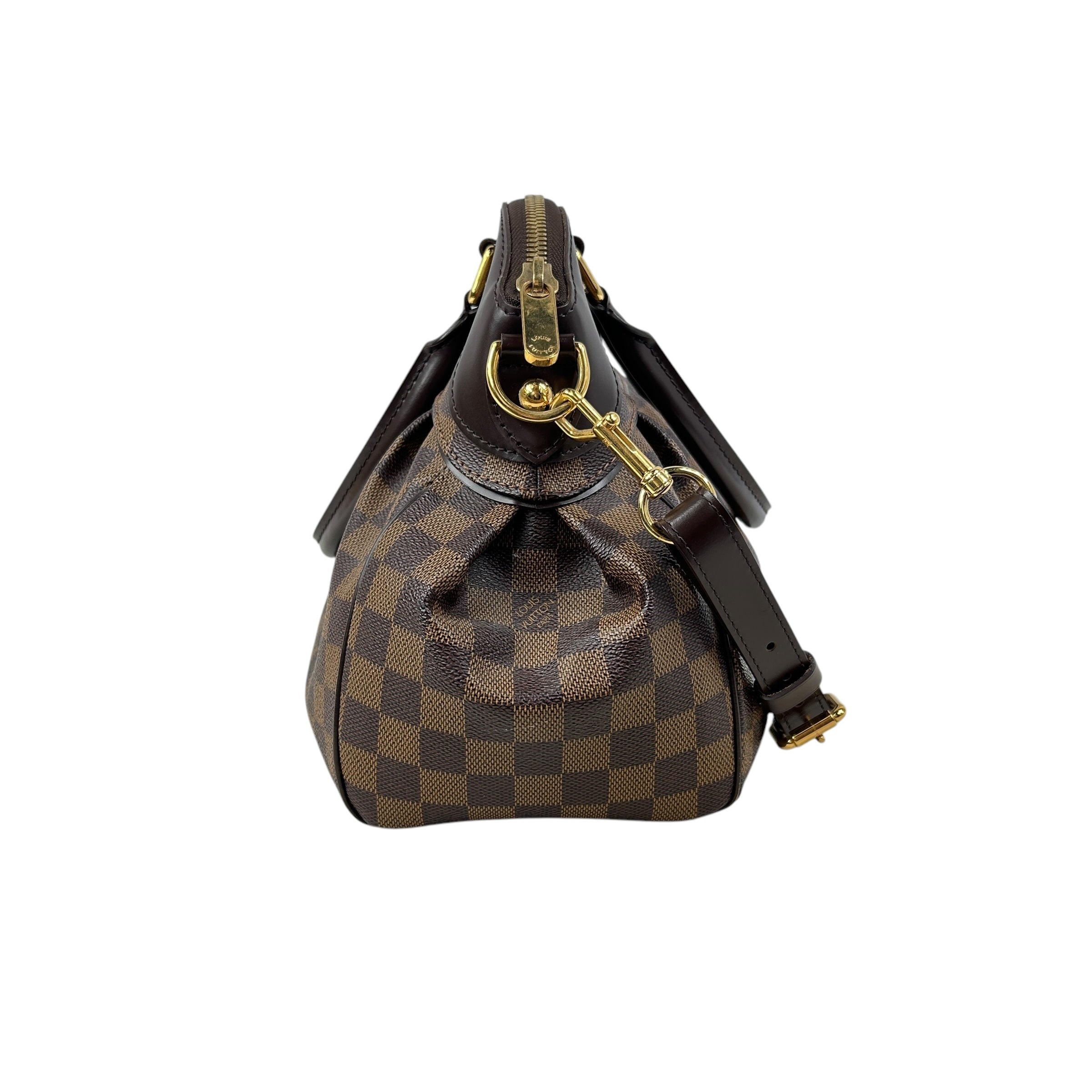 Damier Ebene Coated Canvas Trevi PM Bag w/GHW