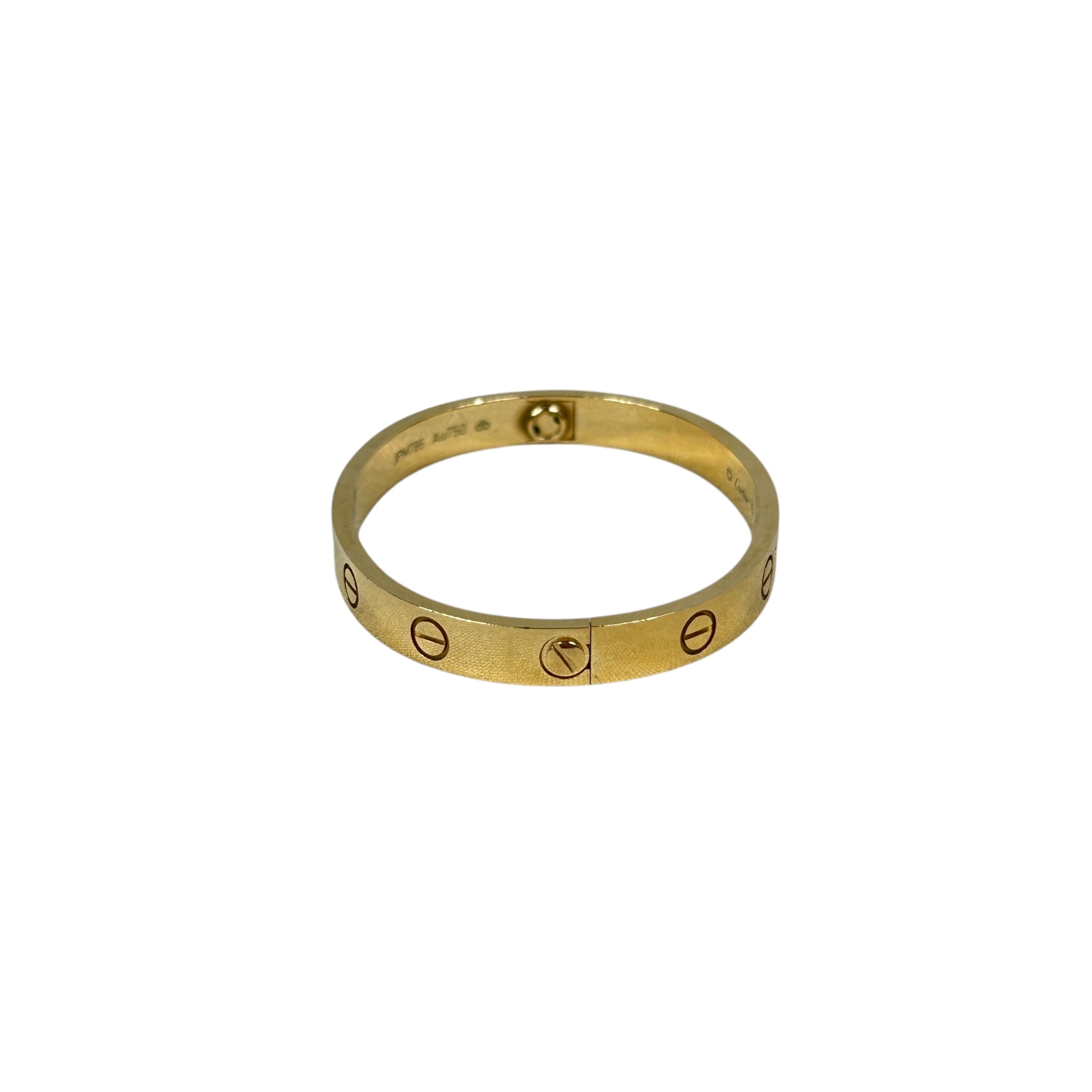 18K Yellow Gold Classic Model Love Bangle