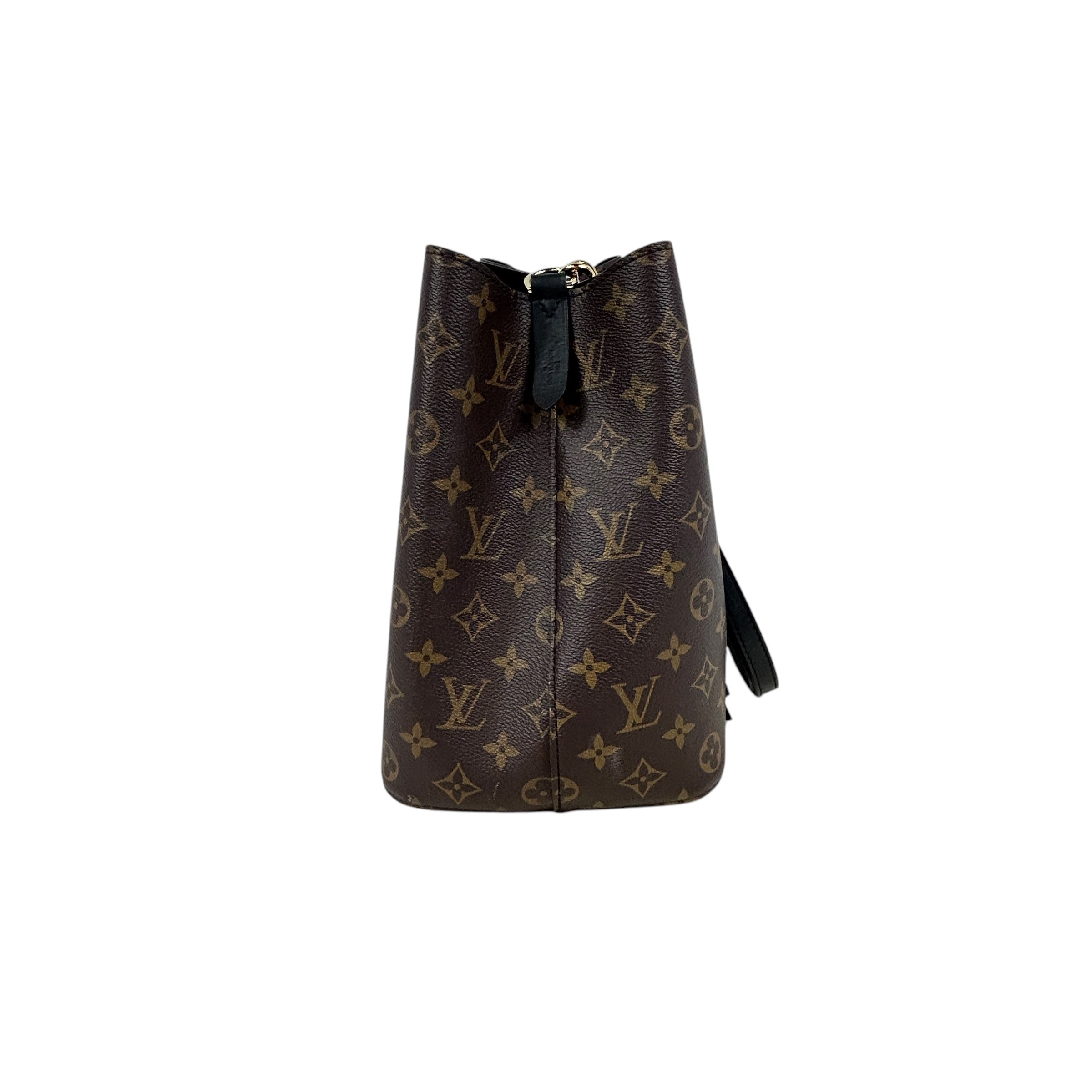 Monogram Coated Canvas Noir MM NéoNoé Bucket Bag w/GHW