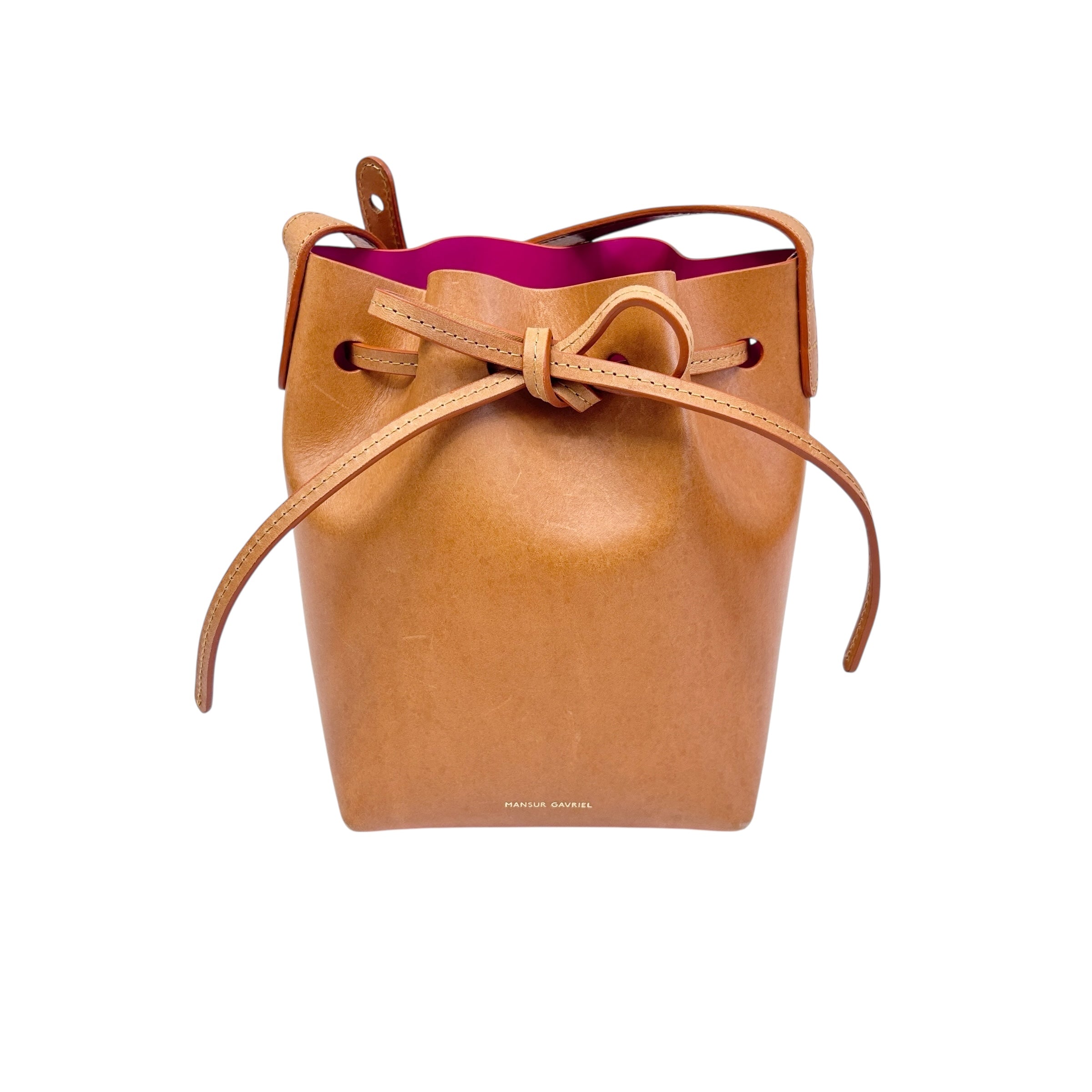 Cammello Vegetable Tanned Leather Mini Bucket Bag